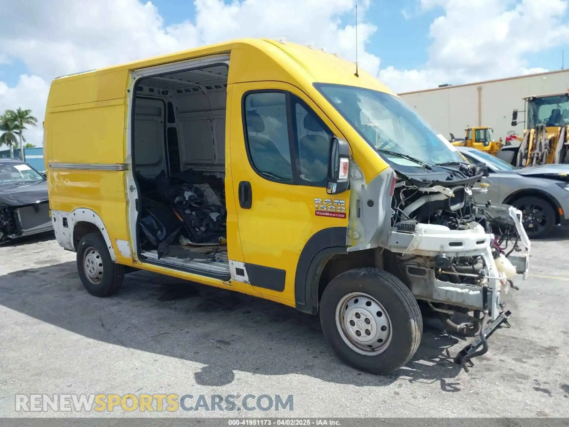 1 fotografías del automóvil dañado 3C6TRVBG9LE116357 RAM PROMASTER 1500 2020