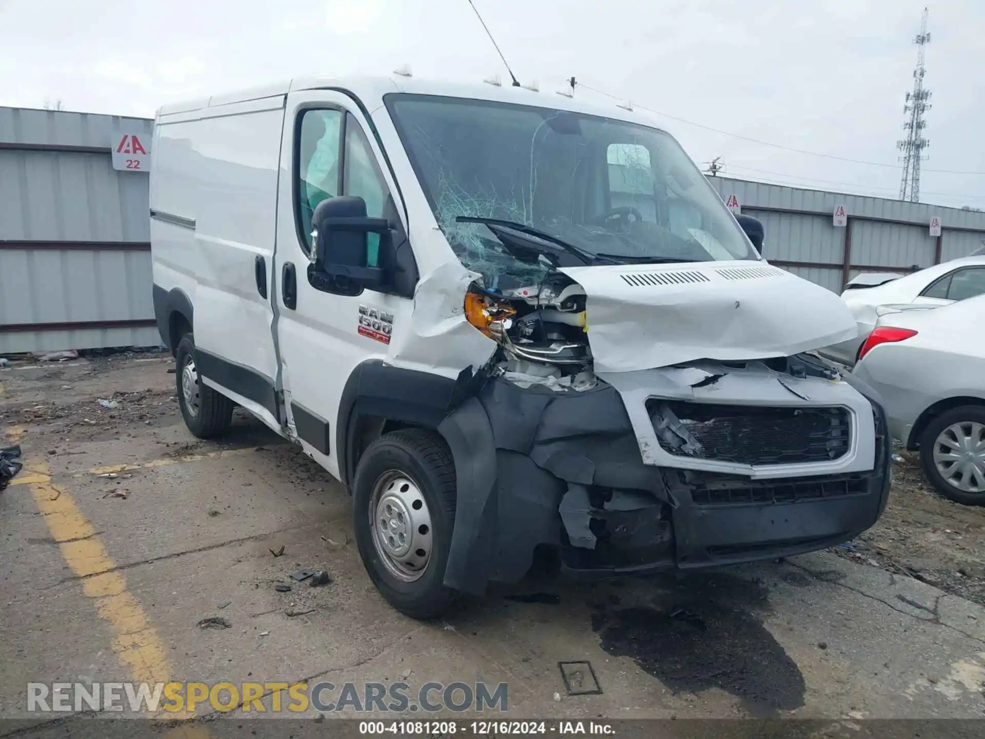 1 Photograph of a damaged car 3C6TRVNG4LE146846 RAM PROMASTER 1500 2020