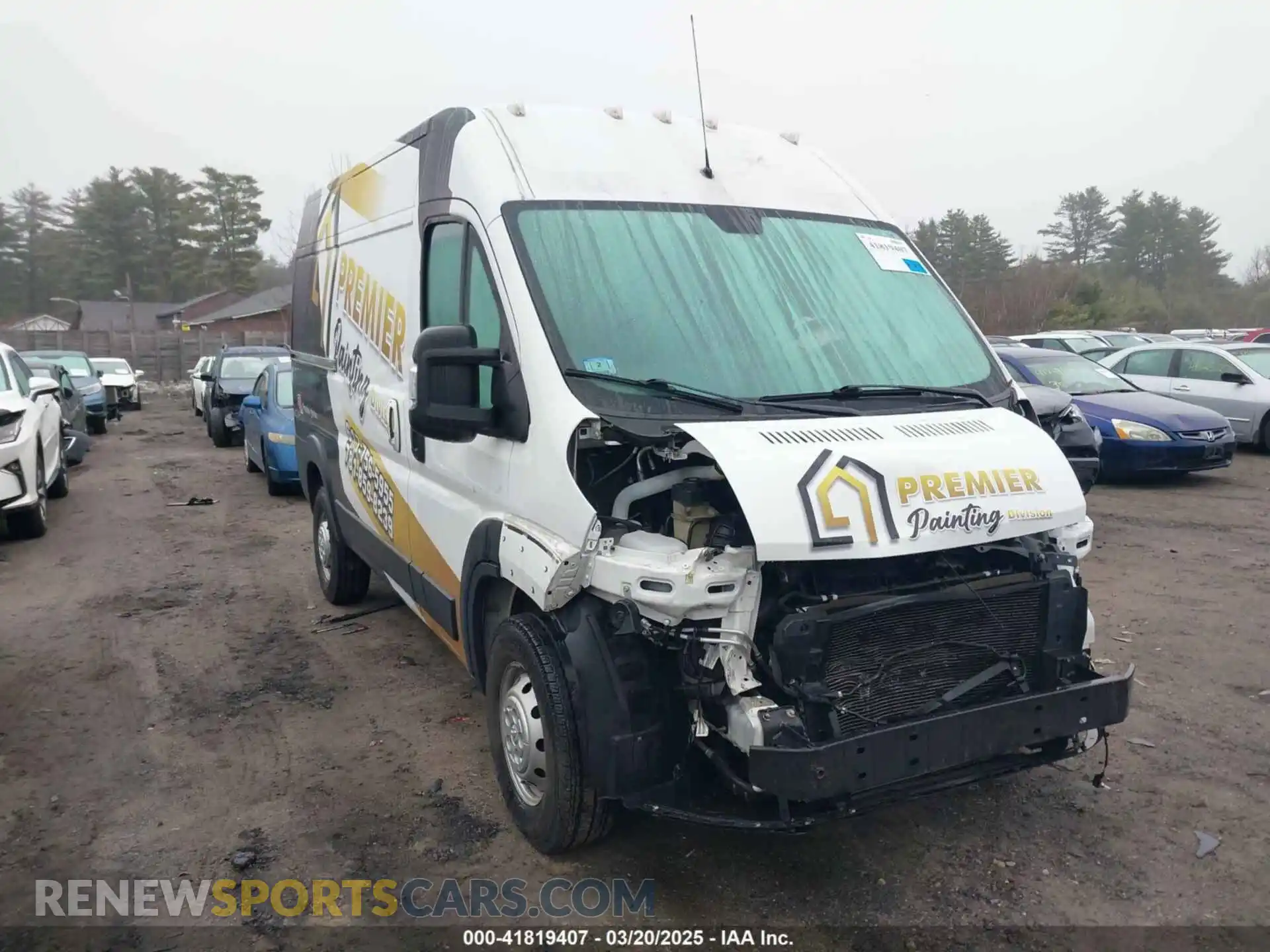 1 Photograph of a damaged car 3C6LRVBG1ME578185 RAM PROMASTER 1500 2021