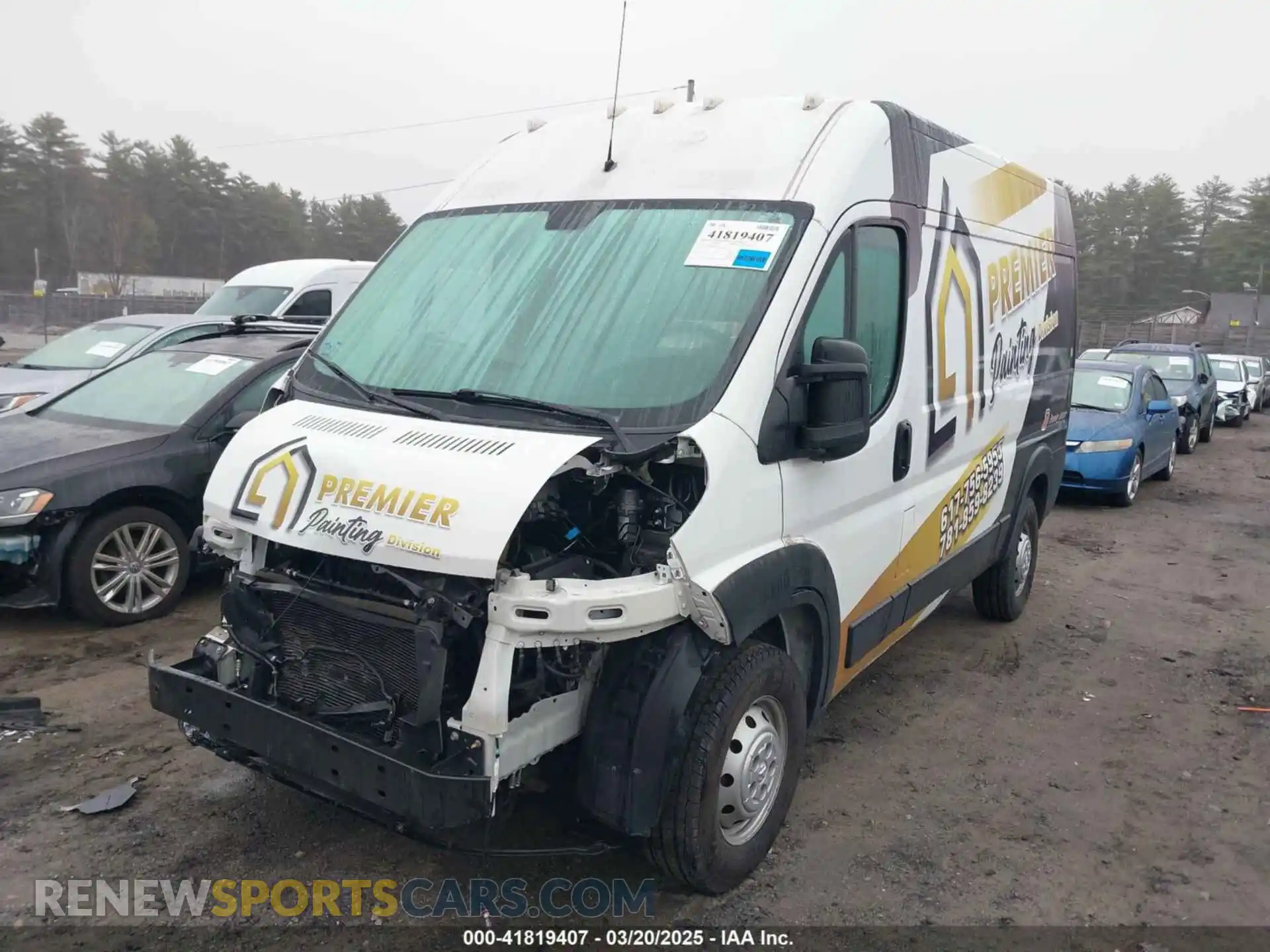 2 Photograph of a damaged car 3C6LRVBG1ME578185 RAM PROMASTER 1500 2021
