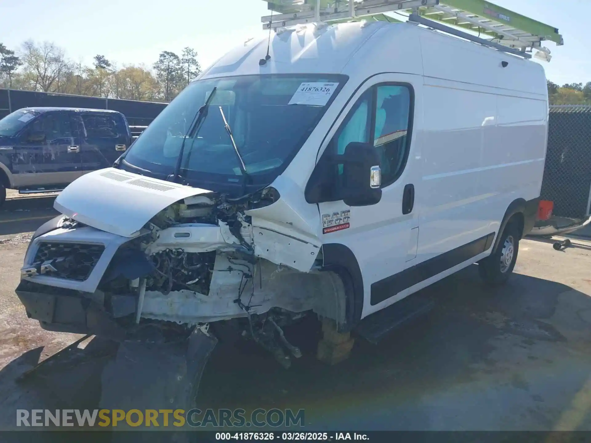2 Photograph of a damaged car 3C6LRVBG6ME546414 RAM PROMASTER 1500 2021
