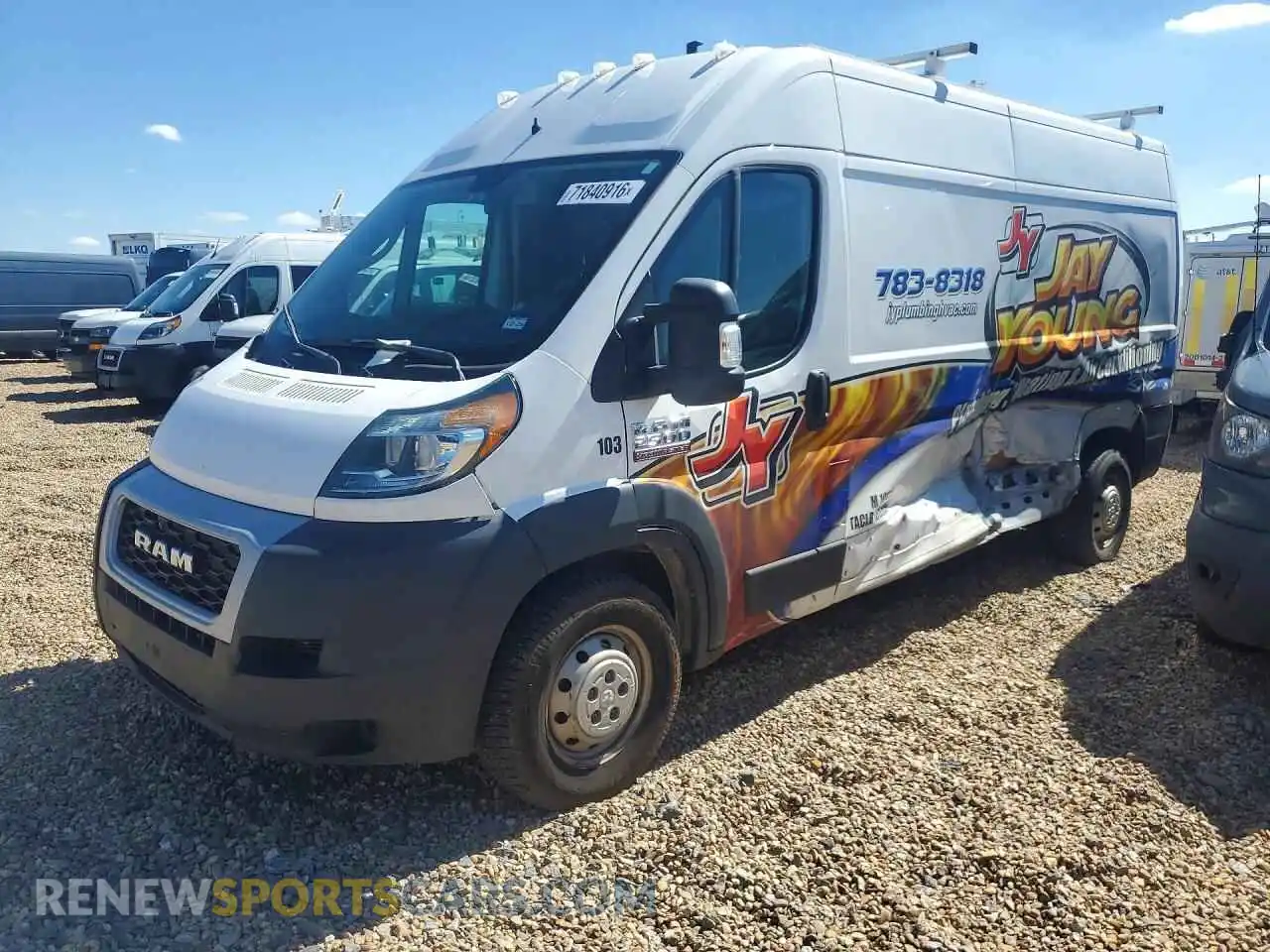 1 Photograph of a damaged car 3C6LRVDG1ME522910 RAM PROMASTER 2021