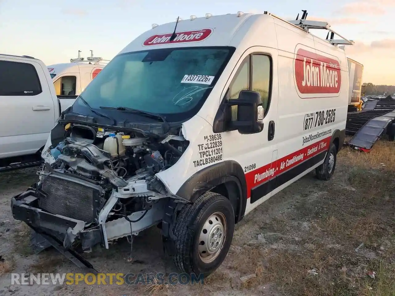 1 fotografías del automóvil dañado 3C6LRVDG9PE541869 RAM PROMASTER 2023