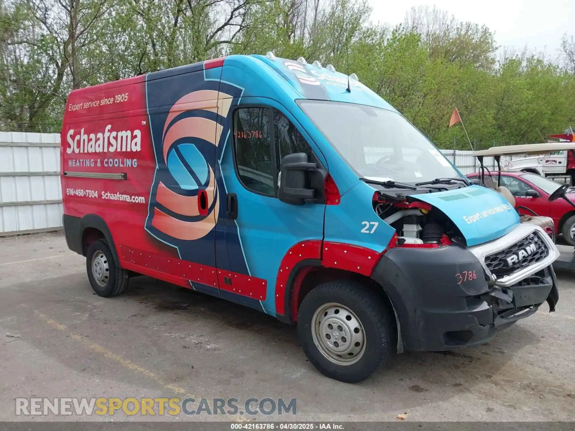 1 Photograph of a damaged car 3C6TRVCG0KE509757 RAM PROMASTER 2500 2019