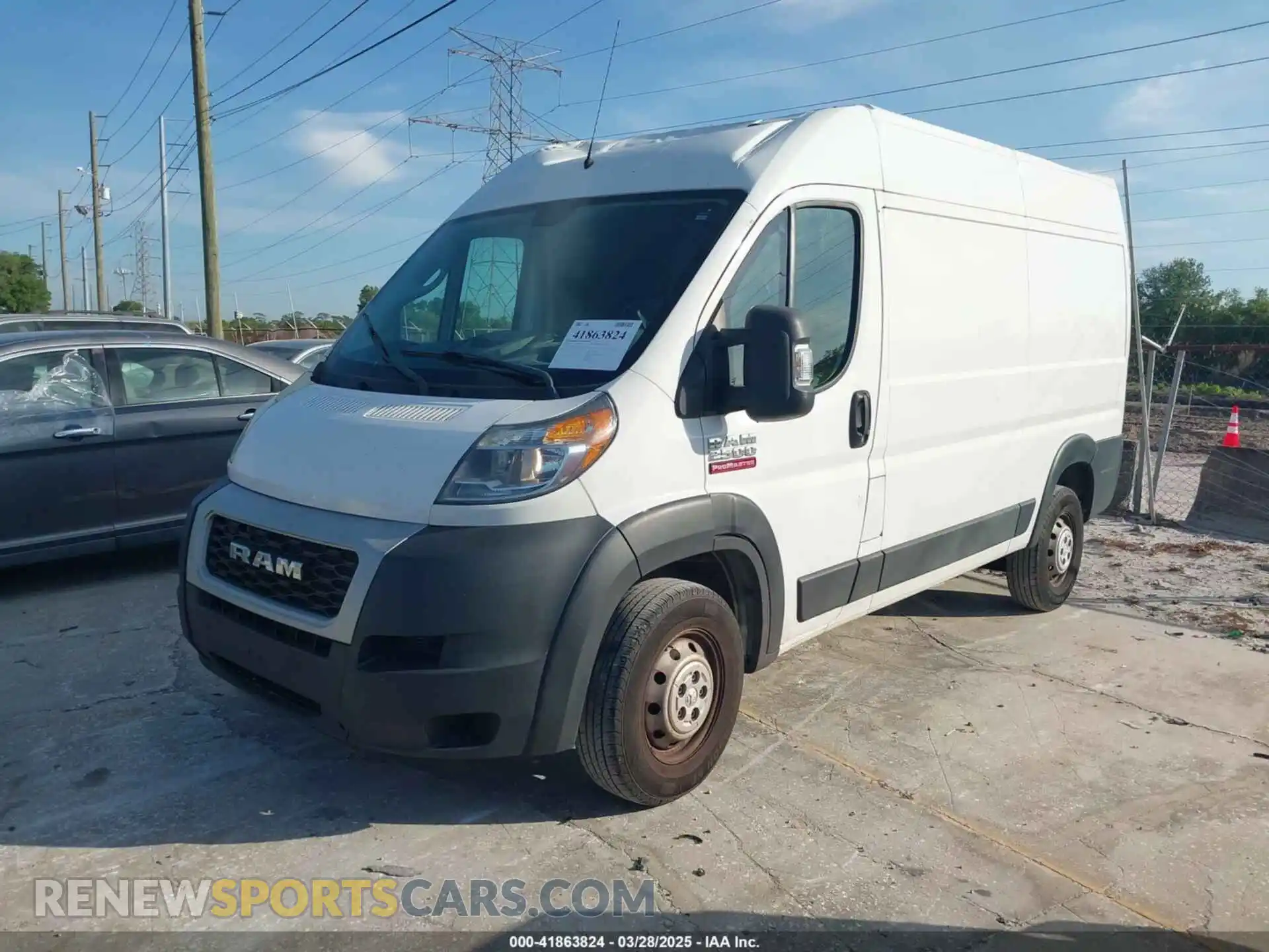 2 Photograph of a damaged car 3C6TRVCG7KE502322 RAM PROMASTER 2500 2019