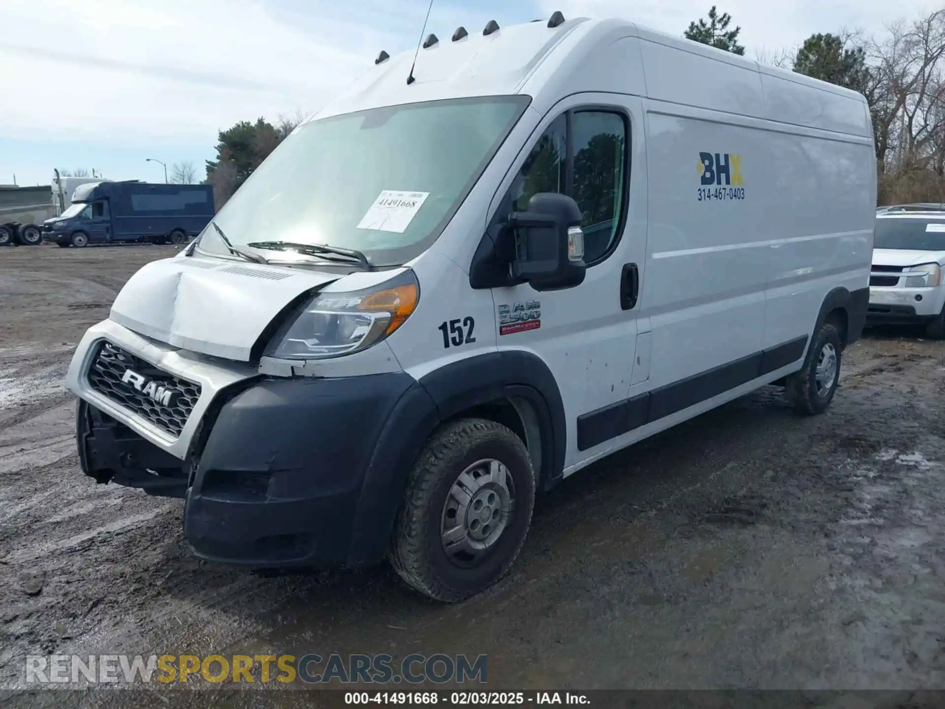 2 Photograph of a damaged car 3C6TRVDG4KE545692 RAM PROMASTER 2500 2019