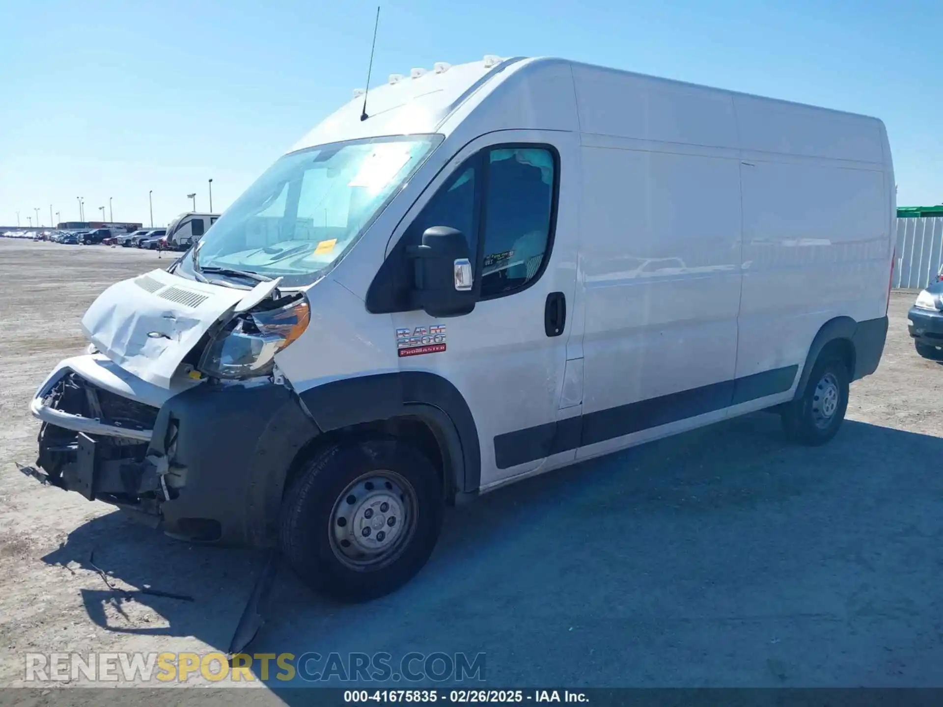 2 Photograph of a damaged car 3C6ERVDG9ME508729 RAM PROMASTER 2500 2021