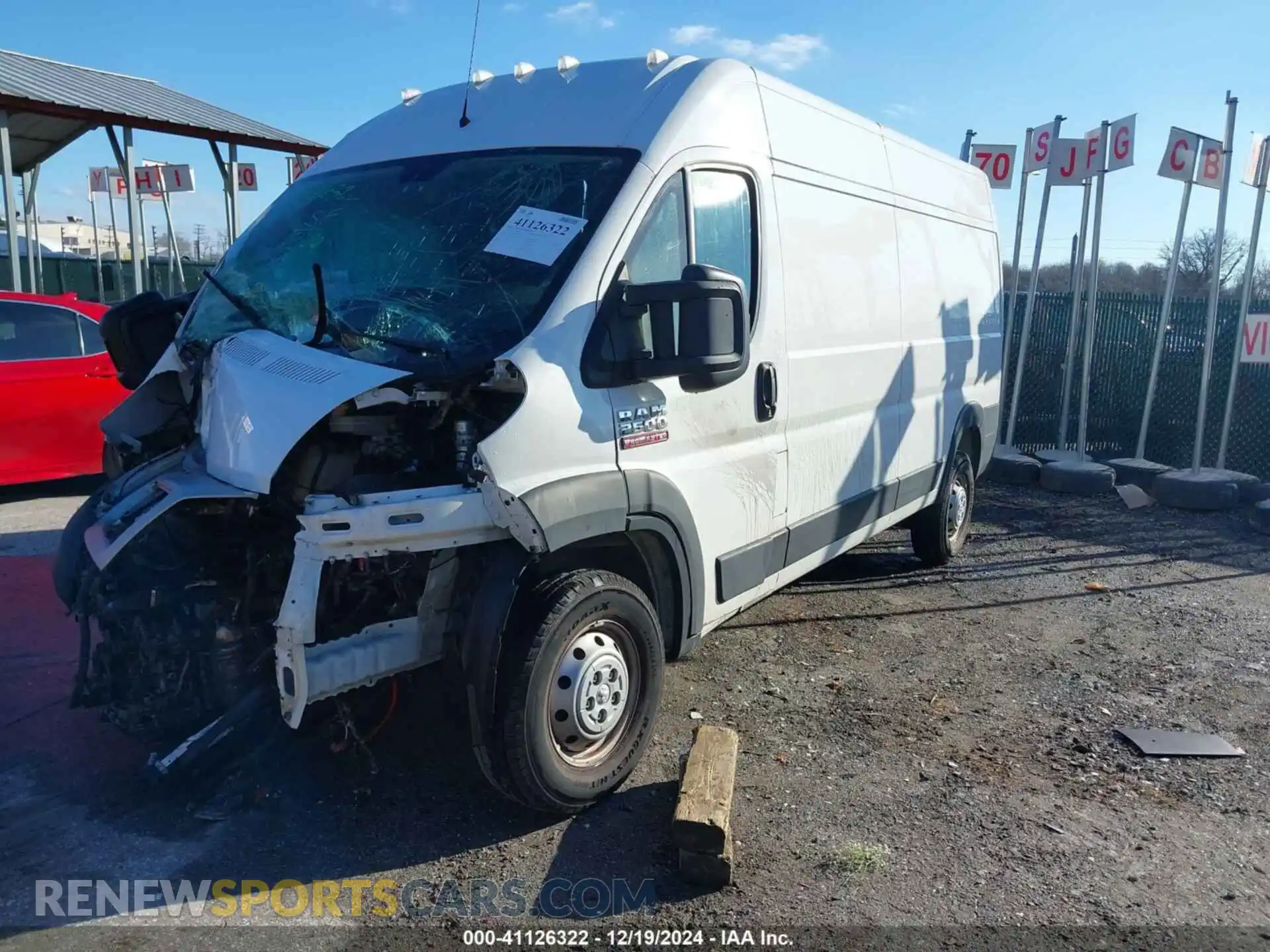 2 Photograph of a damaged car 3C6LRVDGXME554240 RAM PROMASTER 2500 2021