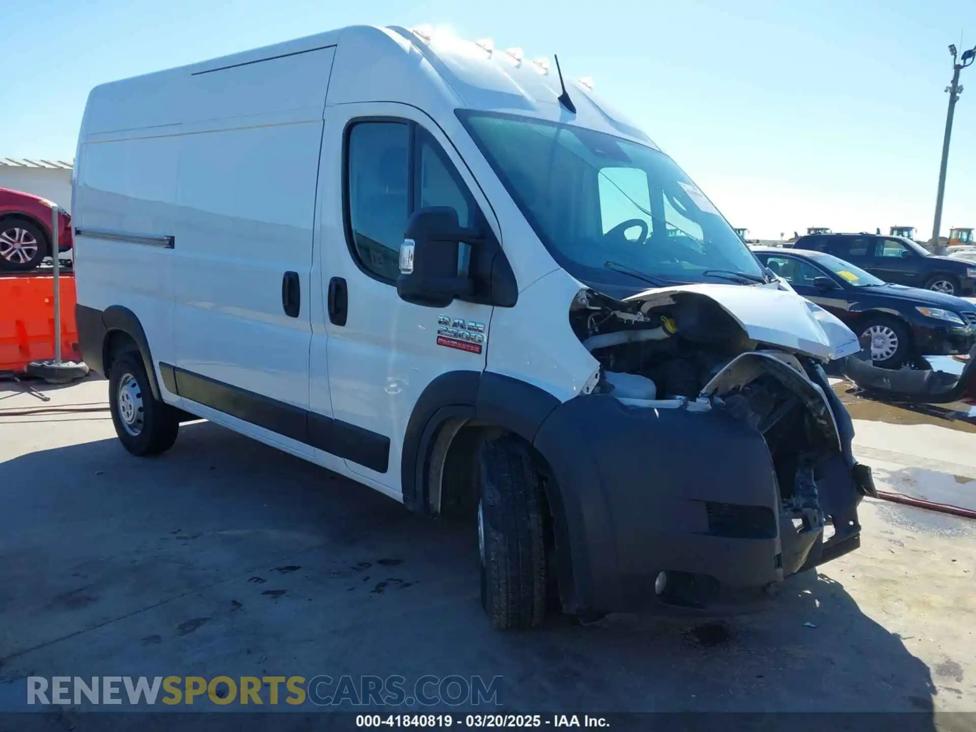1 Photograph of a damaged car 3C6LRVCG4NE121127 RAM PROMASTER 2500 2022