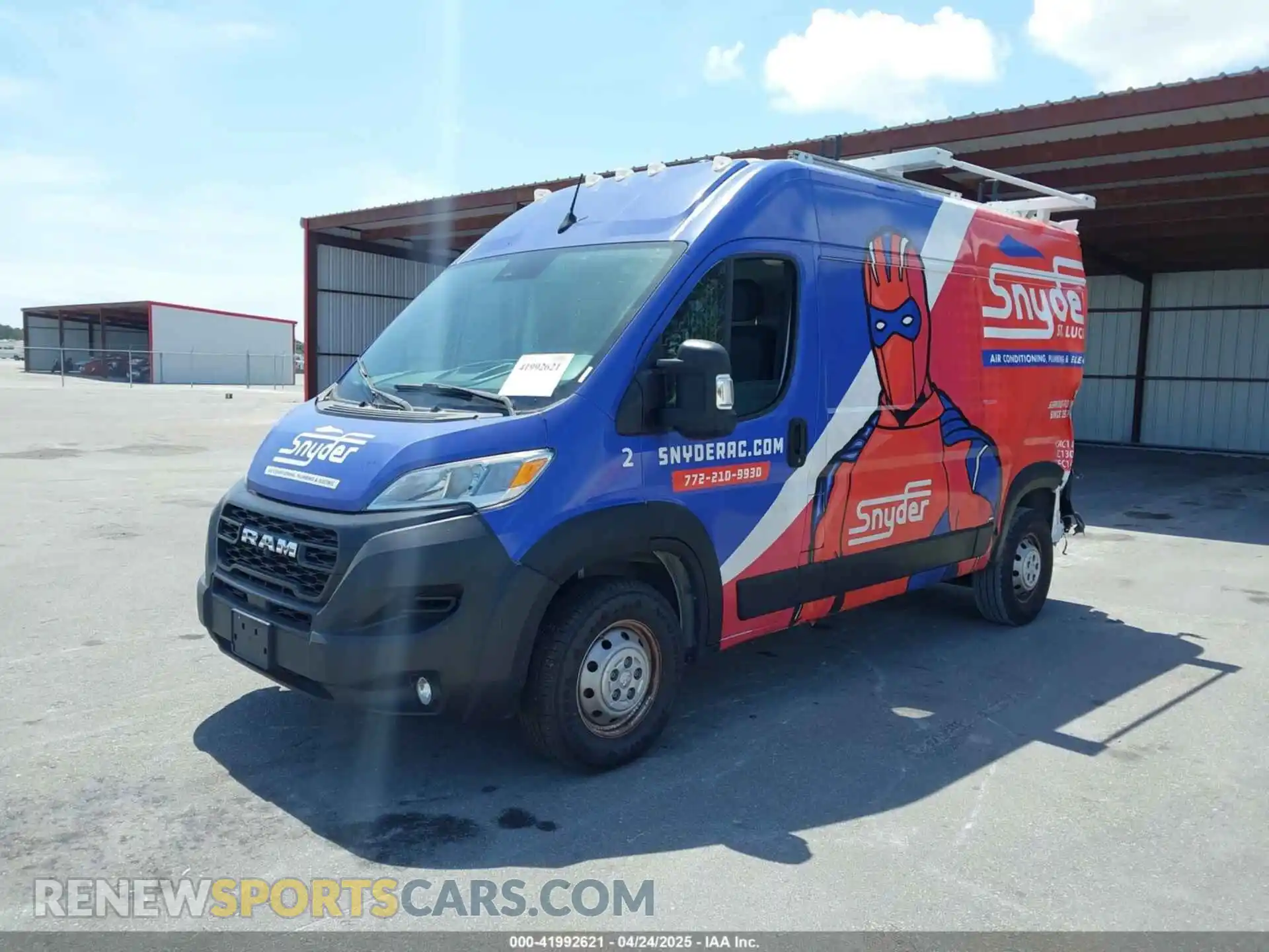 2 Photograph of a damaged car 3C6LRVCG0PE520927 RAM PROMASTER 2500 2023