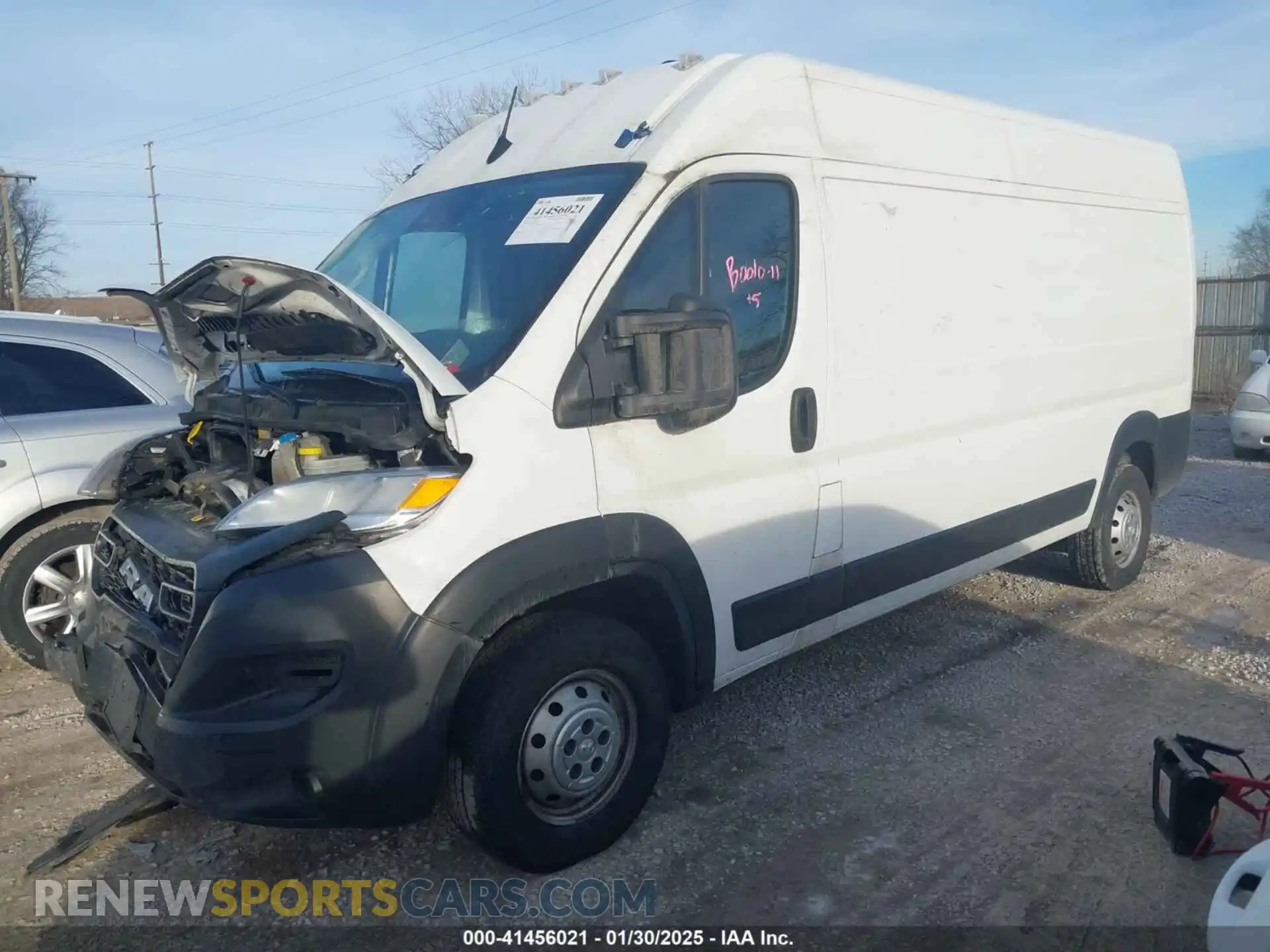 2 Photograph of a damaged car 3C6LRVDGXPE549446 RAM PROMASTER 2500 2023