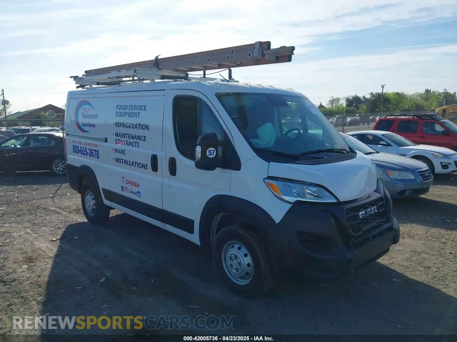1 Photograph of a damaged car 3C6LRVVG5PE579453 RAM PROMASTER 2500 2023