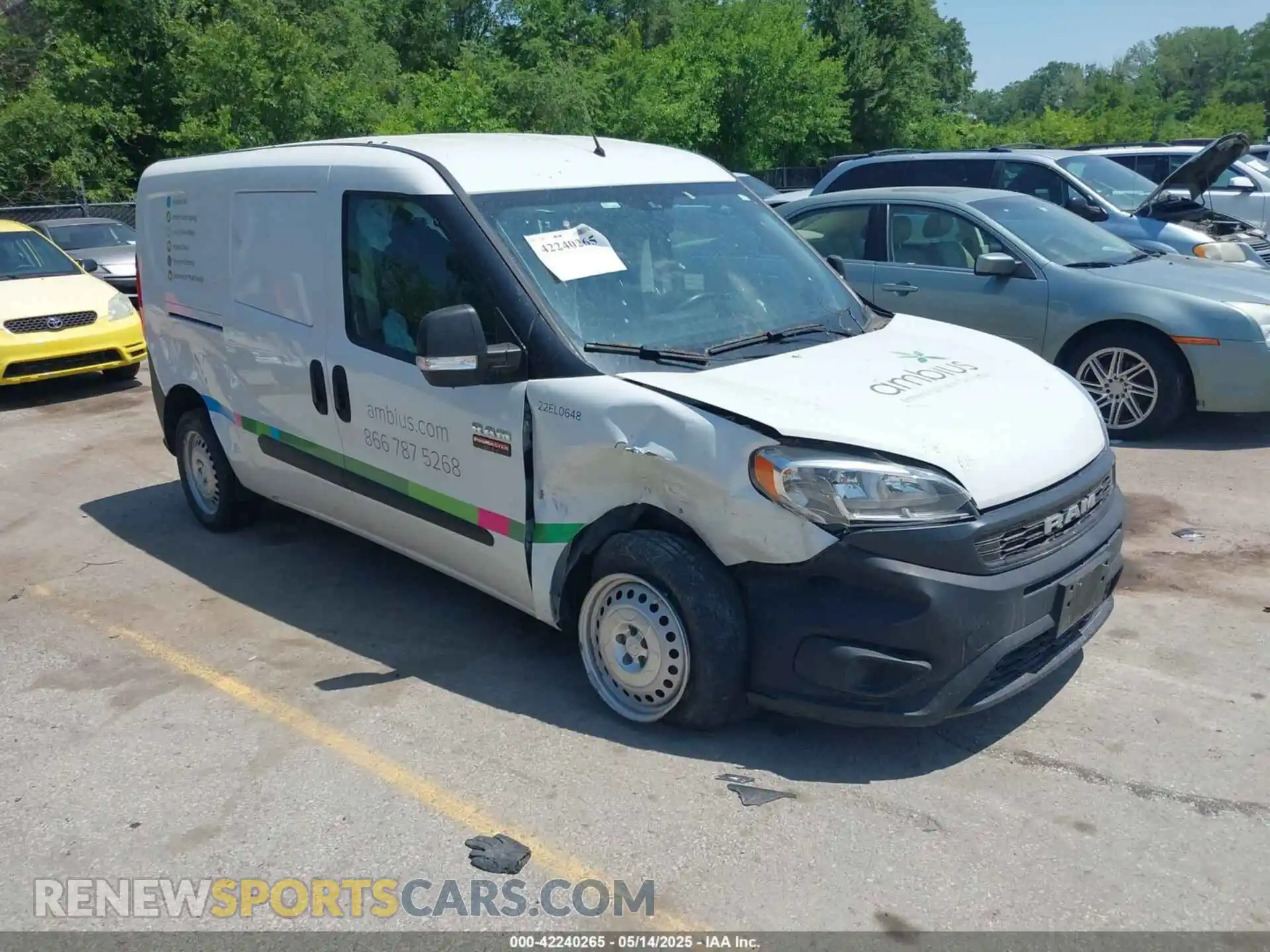 1 Photograph of a damaged car ZFBHRFAB0M6S72663 RAM PROMASTER CITY 2021