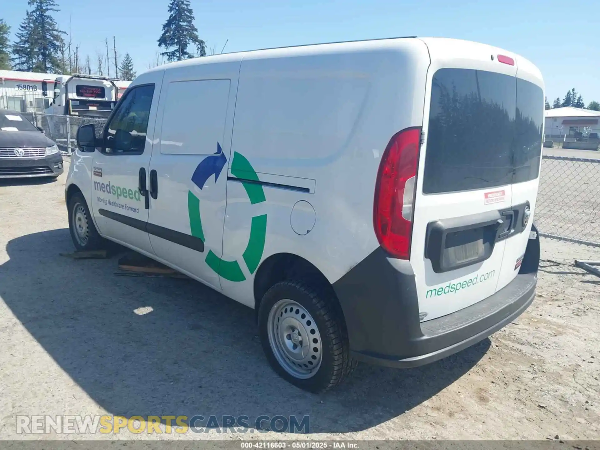 3 Photograph of a damaged car ZFBHRFAB1M6T52540 RAM PROMASTER CITY 2021