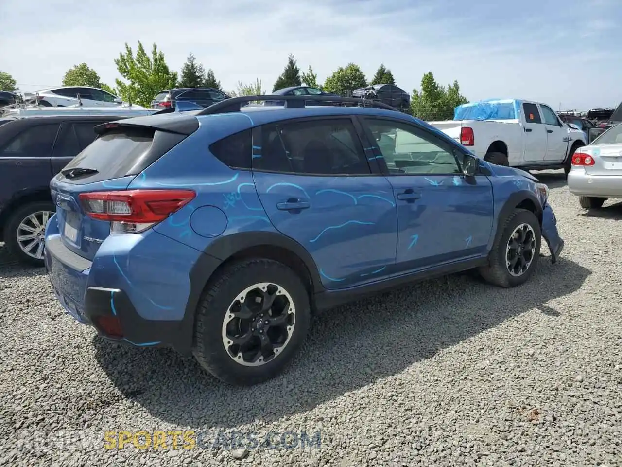 3 fotografías del automóvil dañado JF2GTAPC5MH372065 SUBARU CROSSTREK 2021