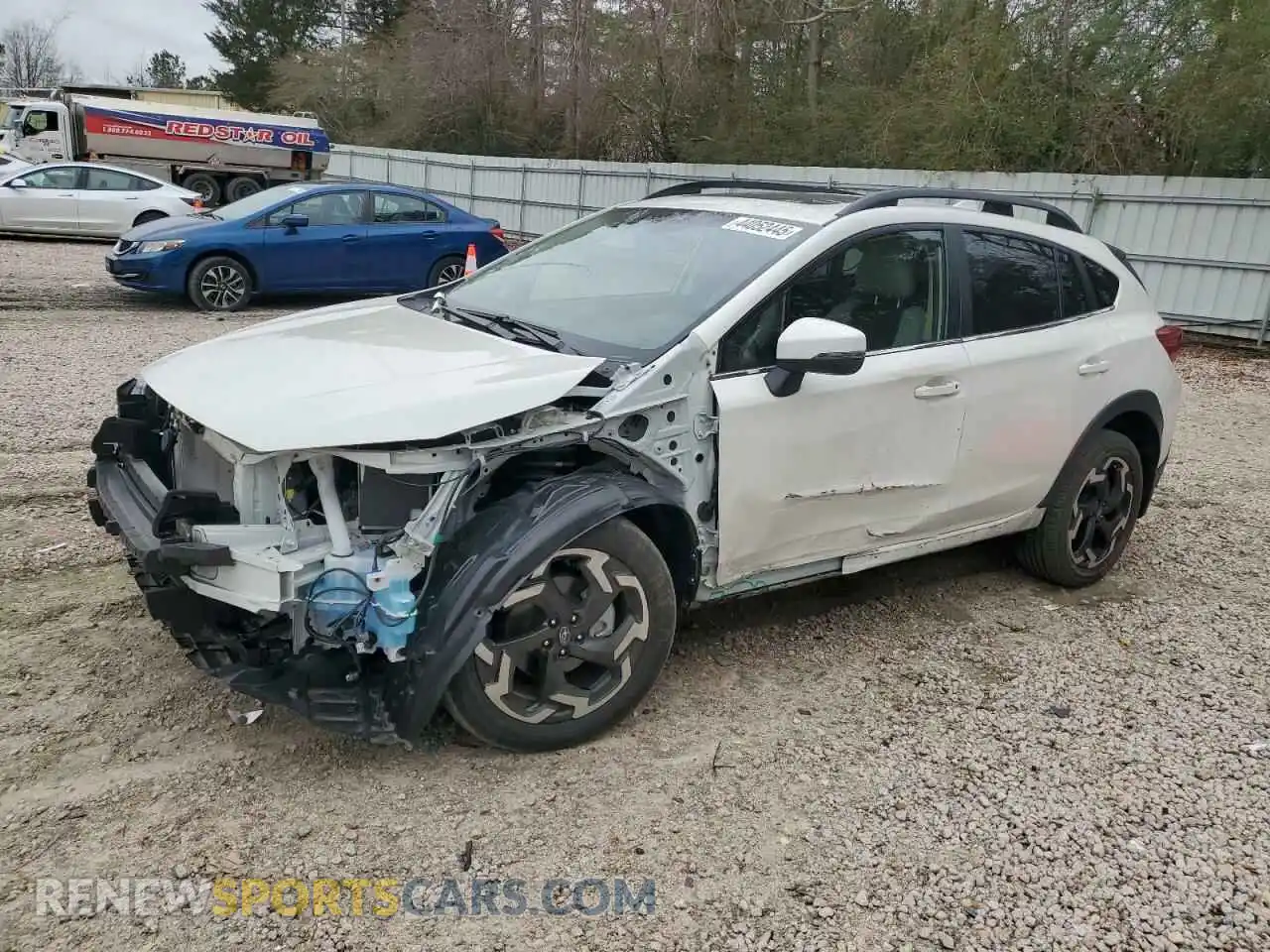1 Photograph of a damaged car JF2GTHMC3M8232044 SUBARU CROSSTREK 2021