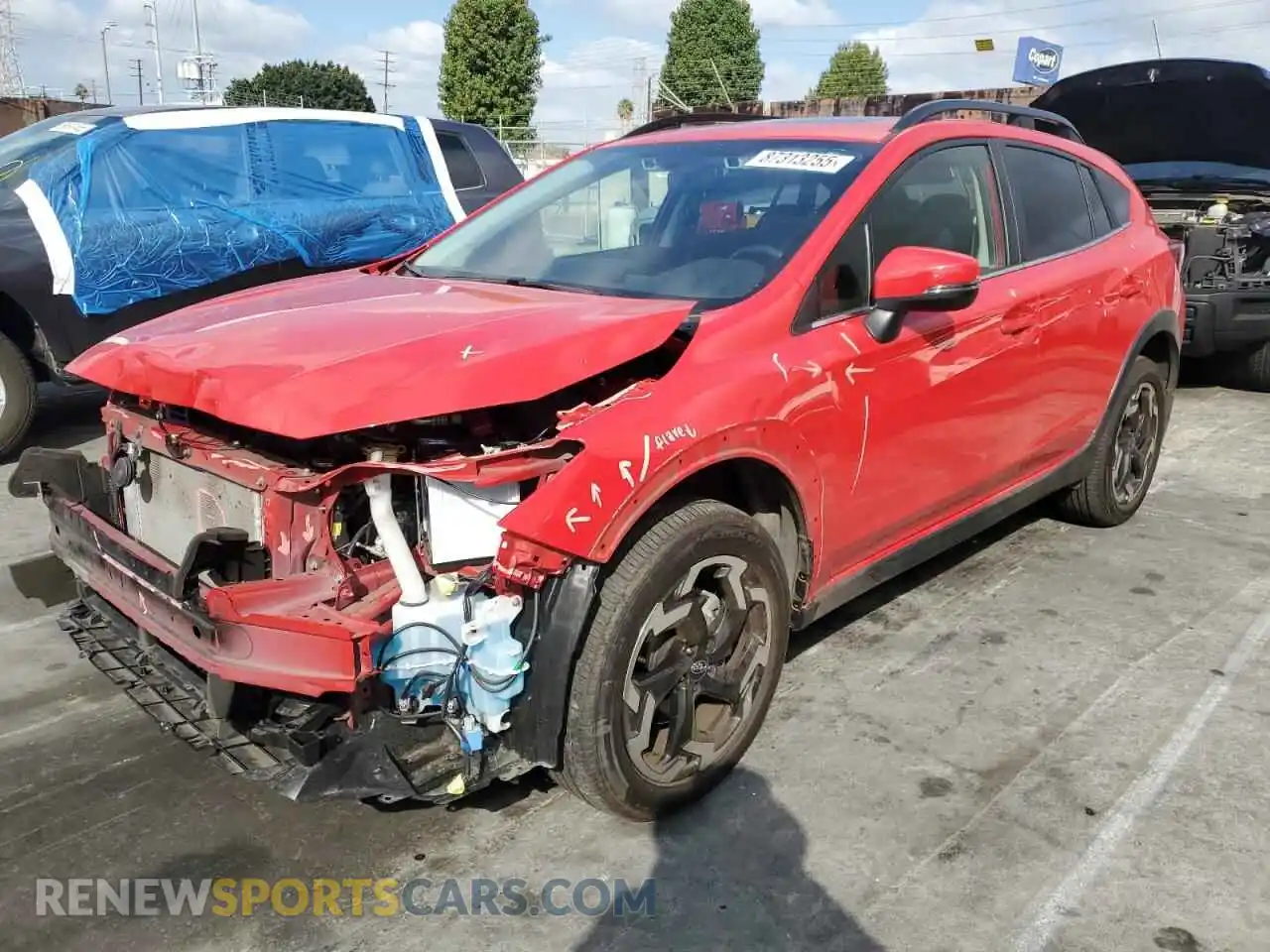 1 Photograph of a damaged car JF2GTHMC8MH355533 SUBARU CROSSTREK 2021