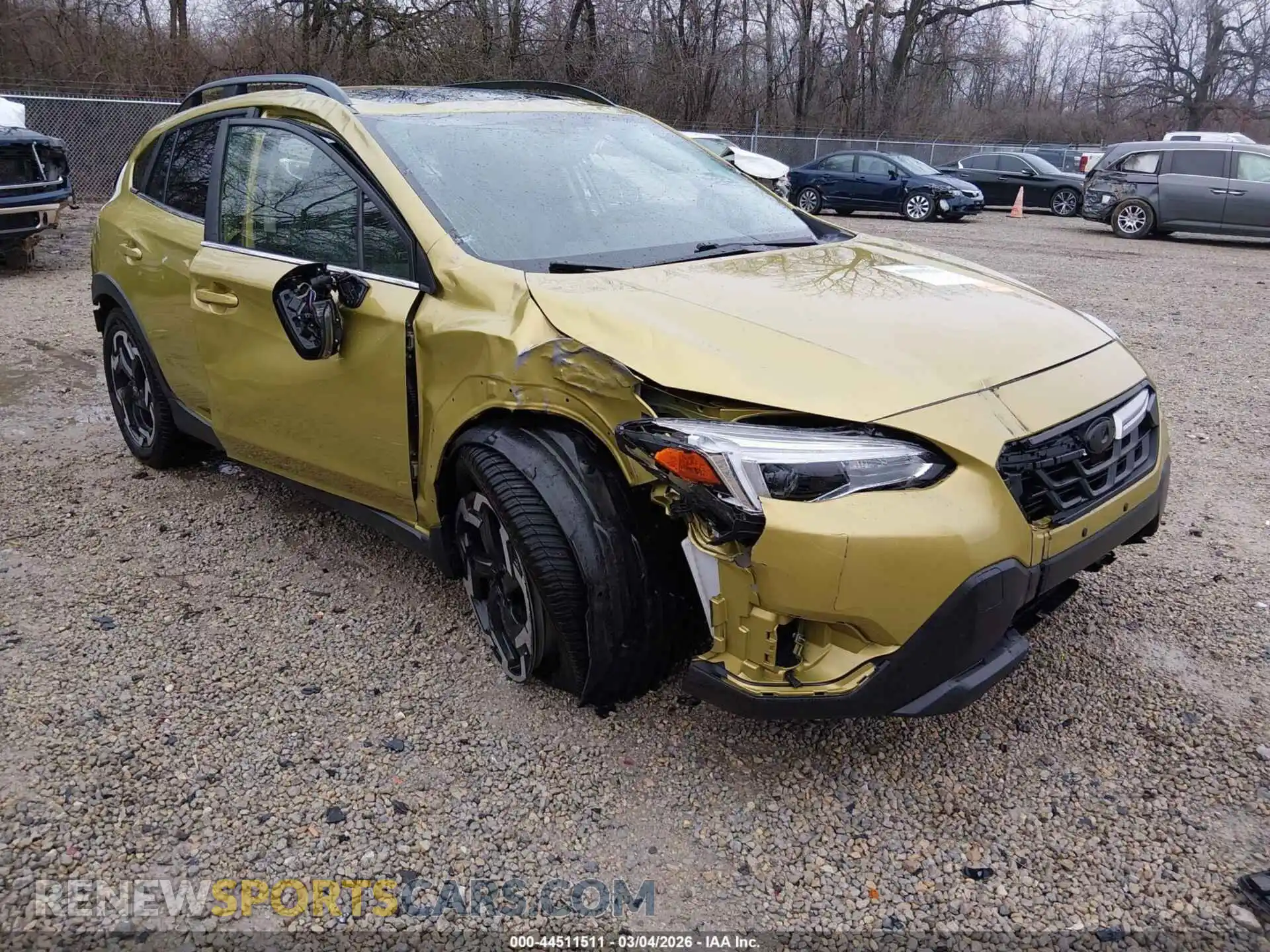 1 Photograph of a damaged car JF2GTHMCXMH244126 SUBARU CROSSTREK 2021