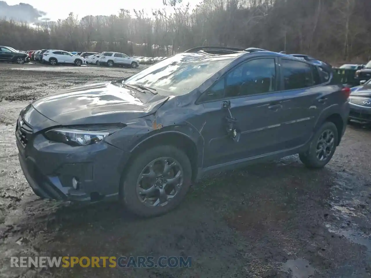 1 Photograph of a damaged car JF2GTHRC3MH320147 SUBARU CROSSTREK 2021