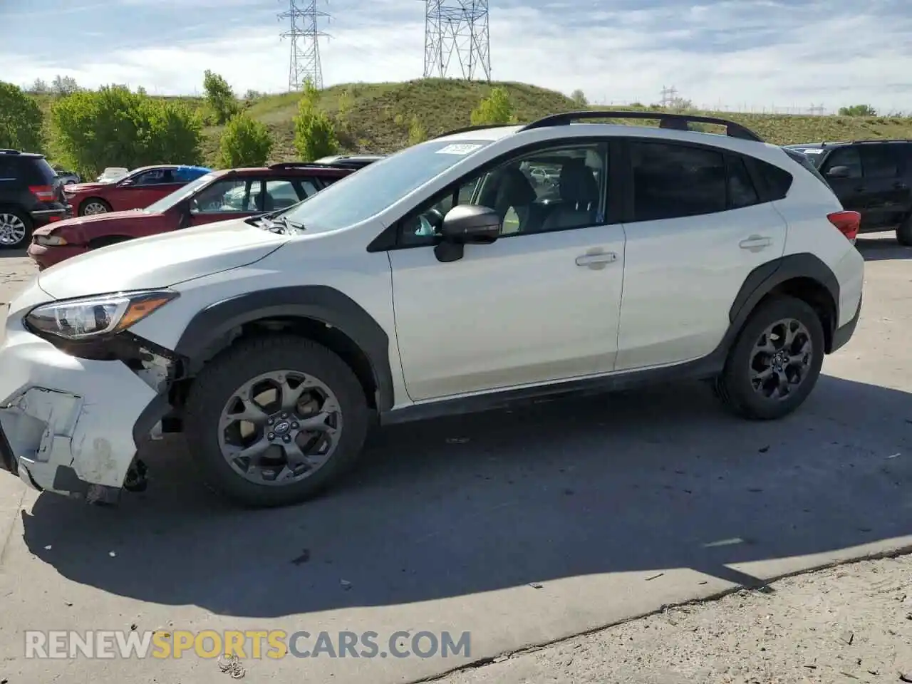 1 Photograph of a damaged car JF2GTHRC8MH256428 SUBARU CROSSTREK 2021