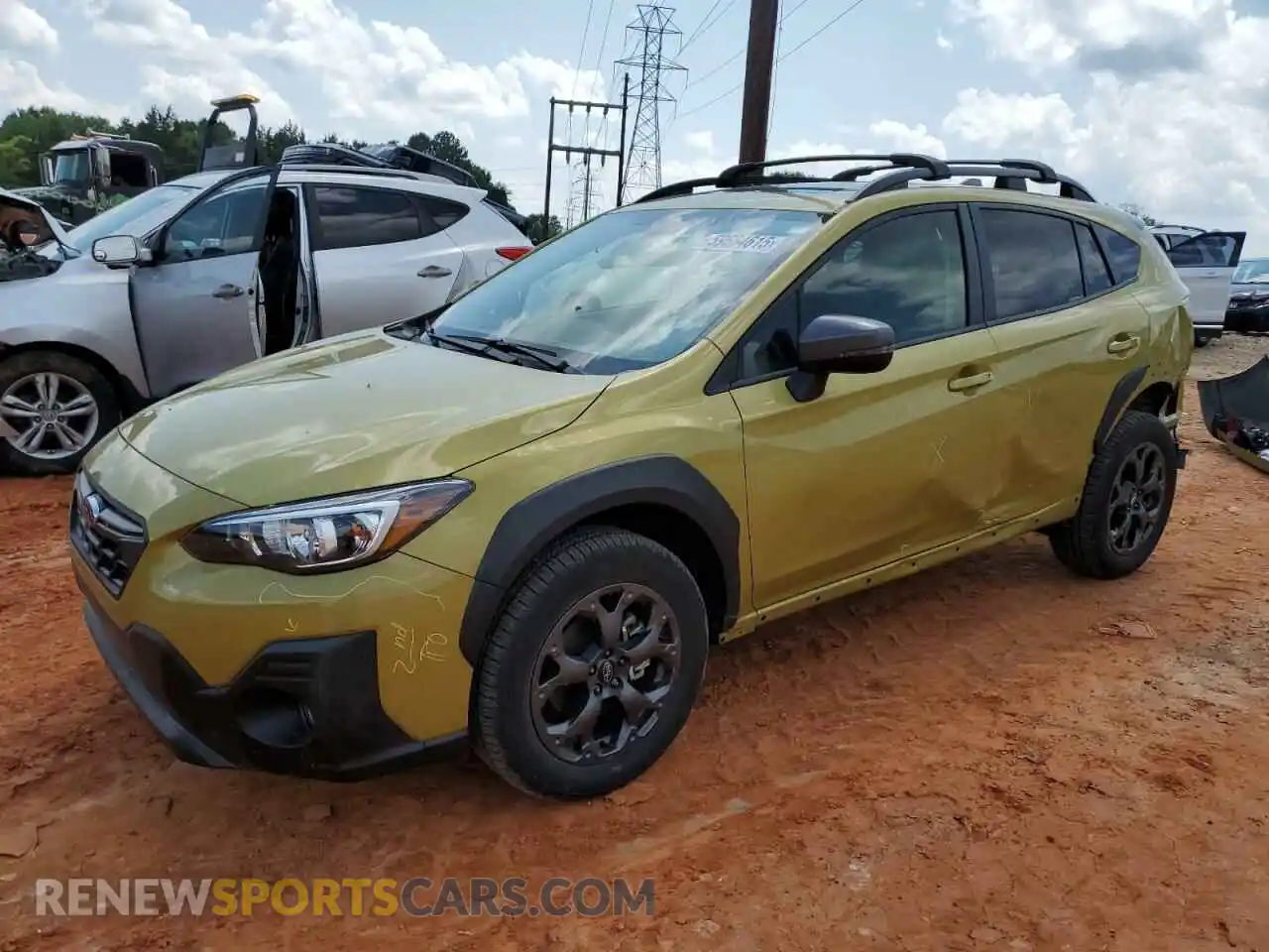 1 Photograph of a damaged car JF2GTHSC9MH331356 SUBARU CROSSTREK 2021