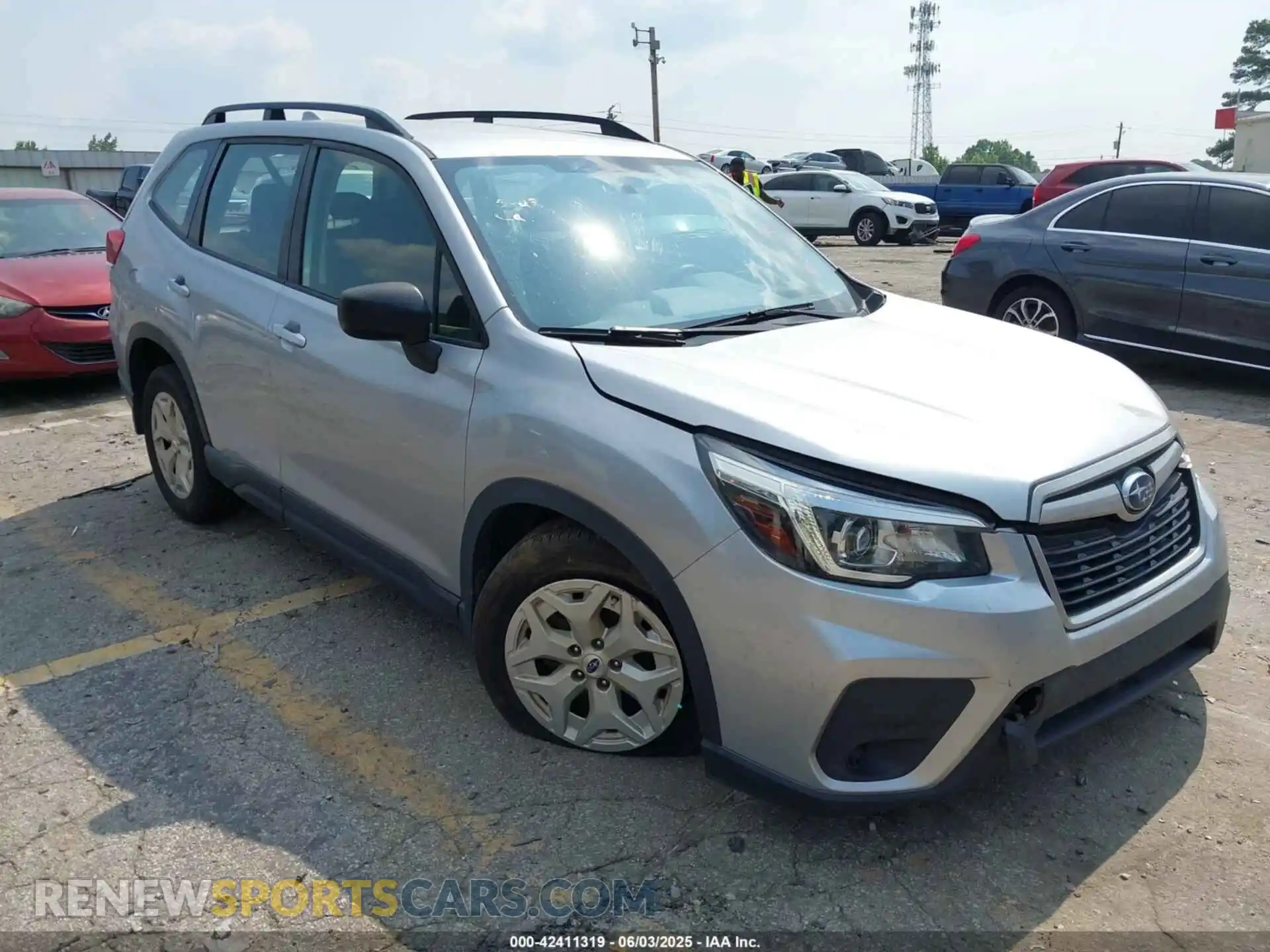 1 Photograph of a damaged car JF2SKACC8KH443095 SUBARU FORESTER 2019