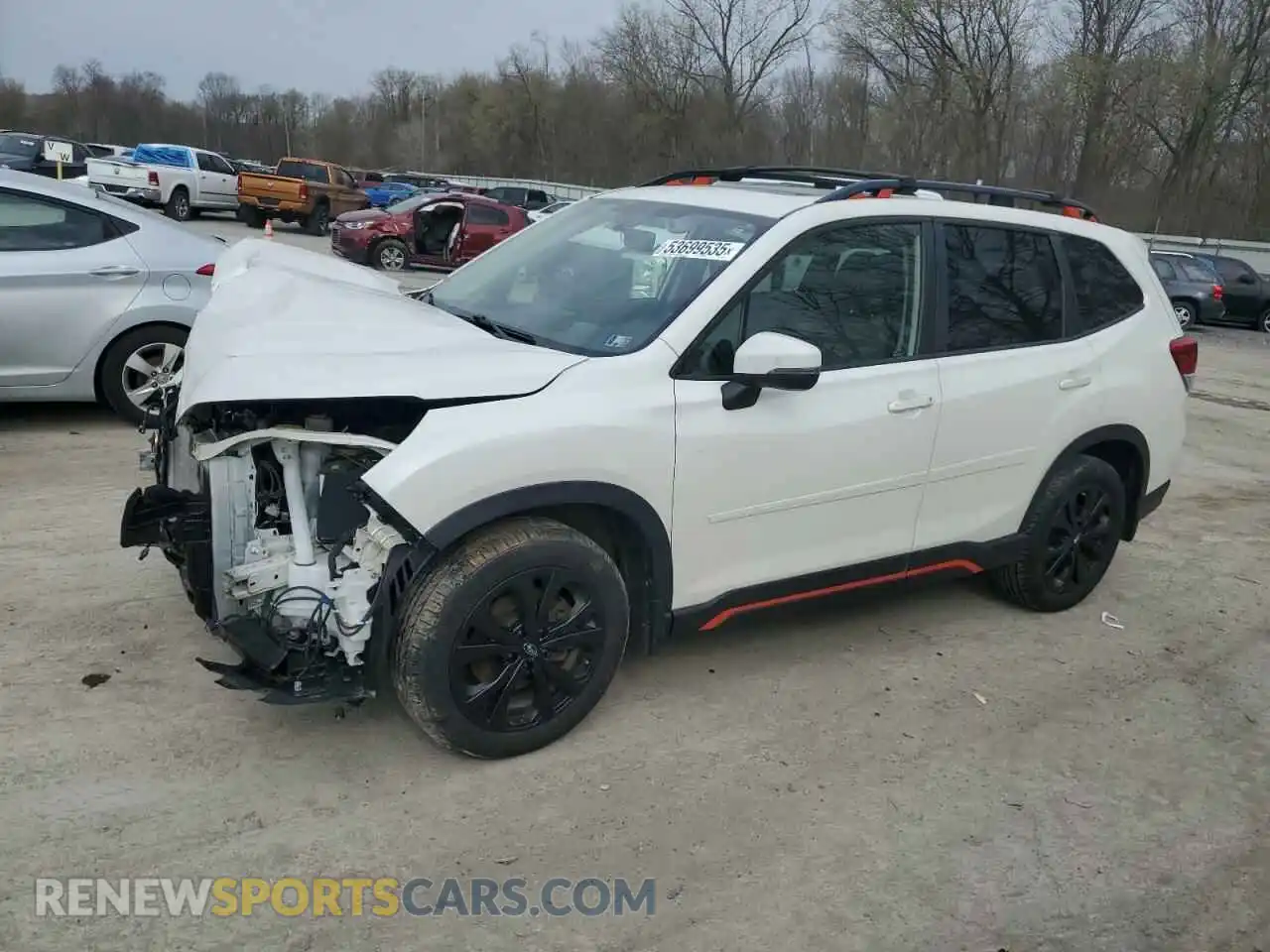 1 Photograph of a damaged car JF2SKAPC0KH587573 SUBARU FORESTER 2019