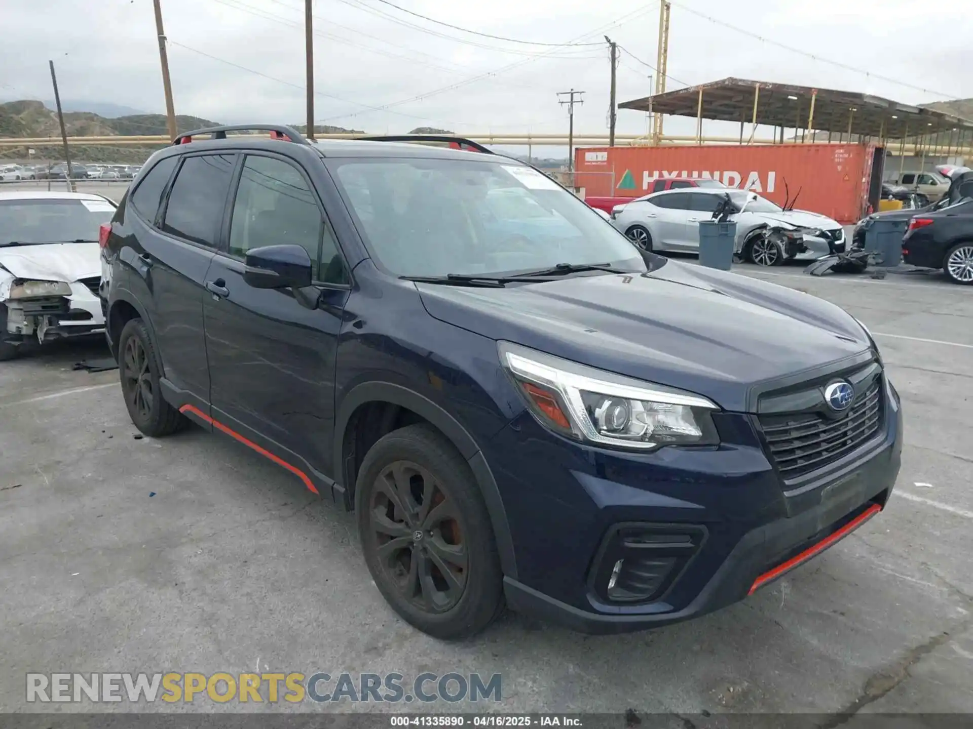 1 Photograph of a damaged car JF2SKAPC9KH584025 SUBARU FORESTER 2019