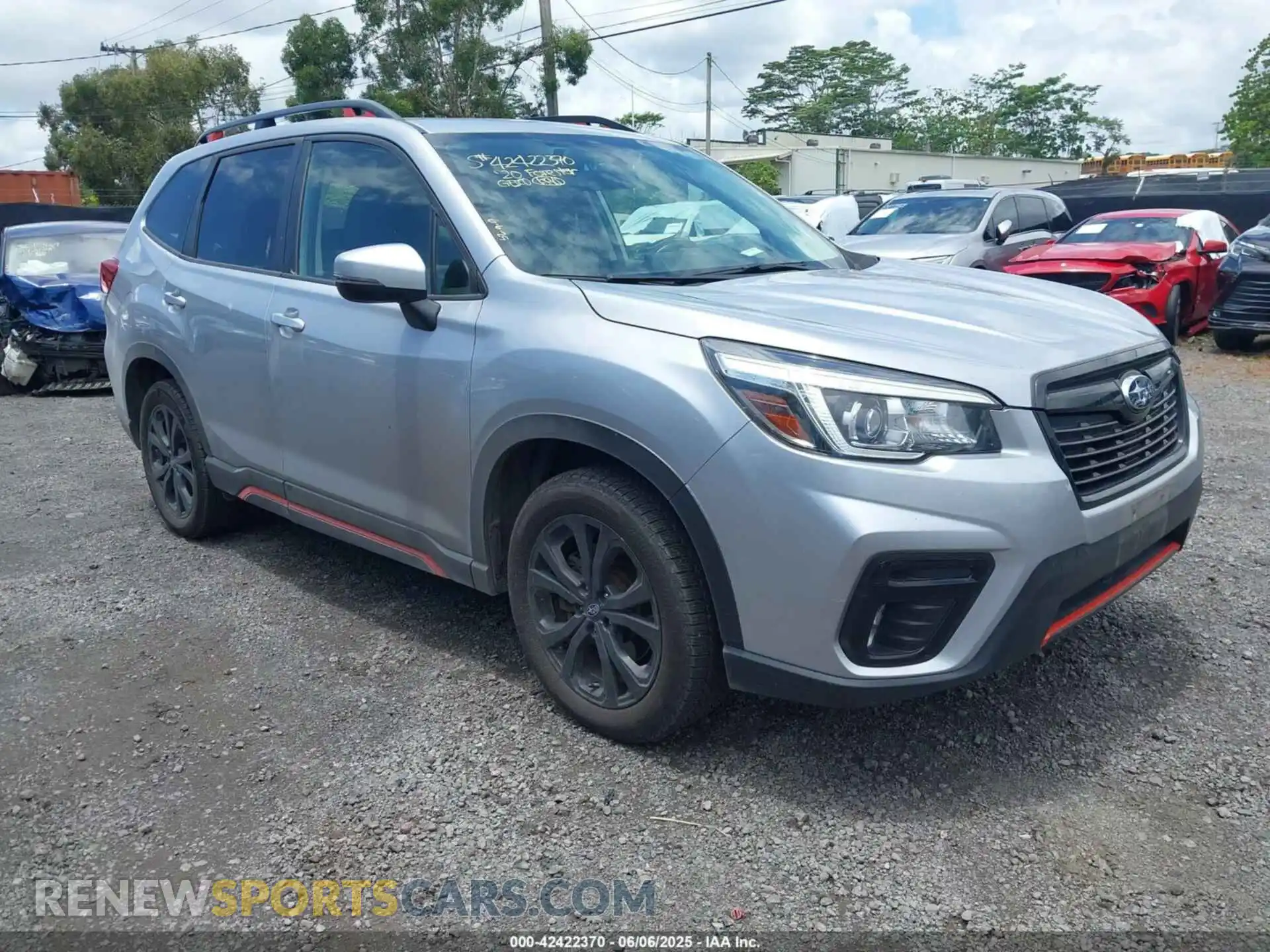 1 Photograph of a damaged car JF2SKARC0LH498049 SUBARU FORESTER 2020