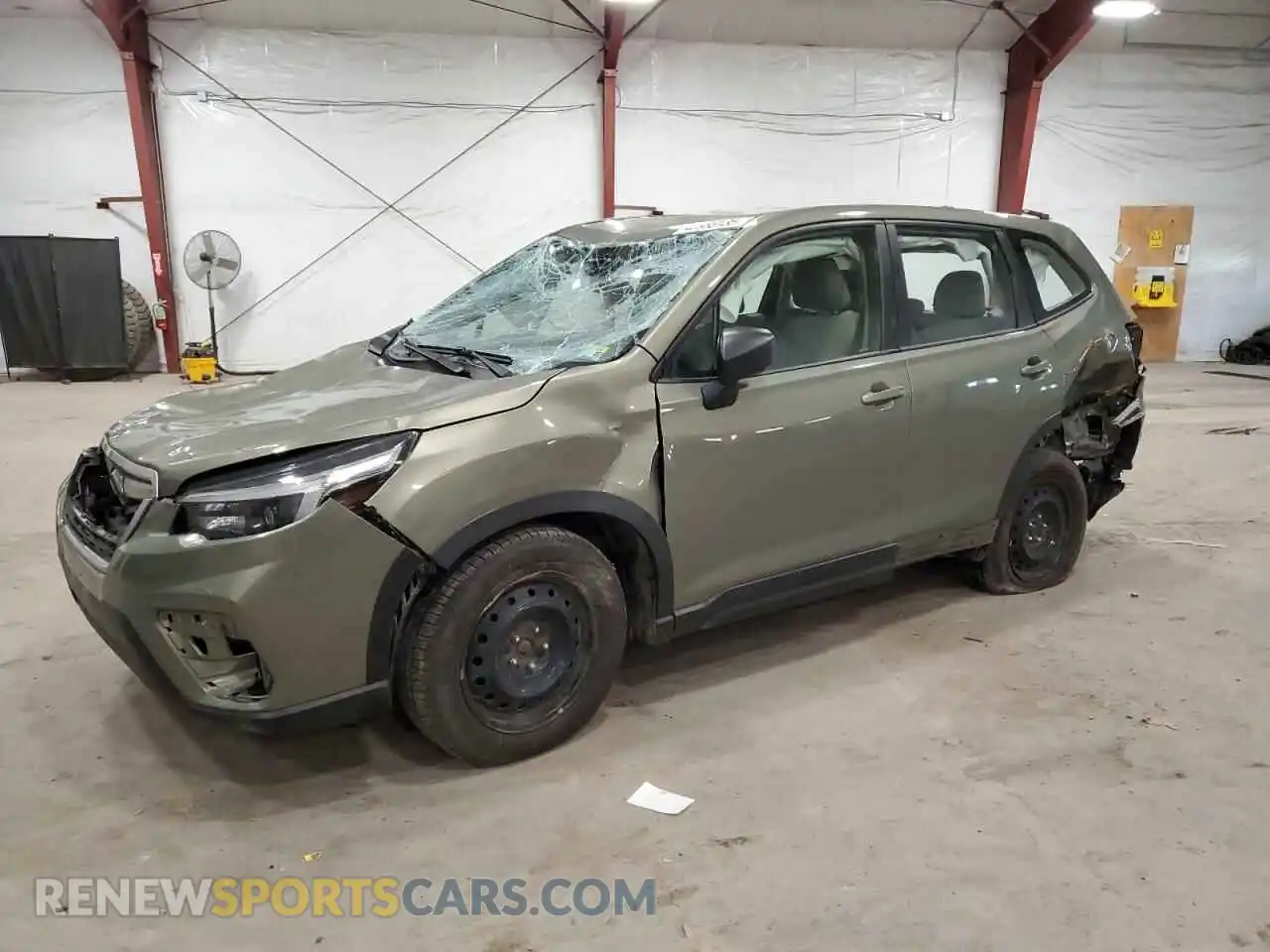 1 Photograph of a damaged car JF2SKAAC7MH491824 SUBARU FORESTER 2021