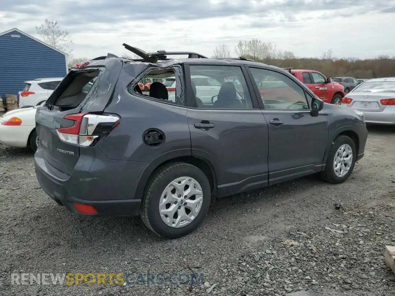 3 fotografías del automóvil dañado JF2SKADC2MH475025 SUBARU FORESTER 2021