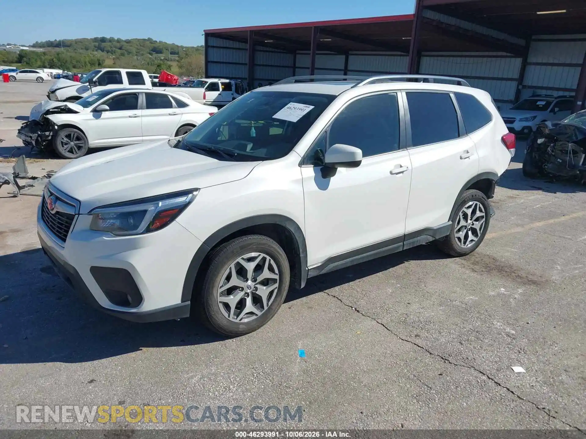 2 fotografías del automóvil dañado JF2SKAFC7MH544725 SUBARU FORESTER 2021