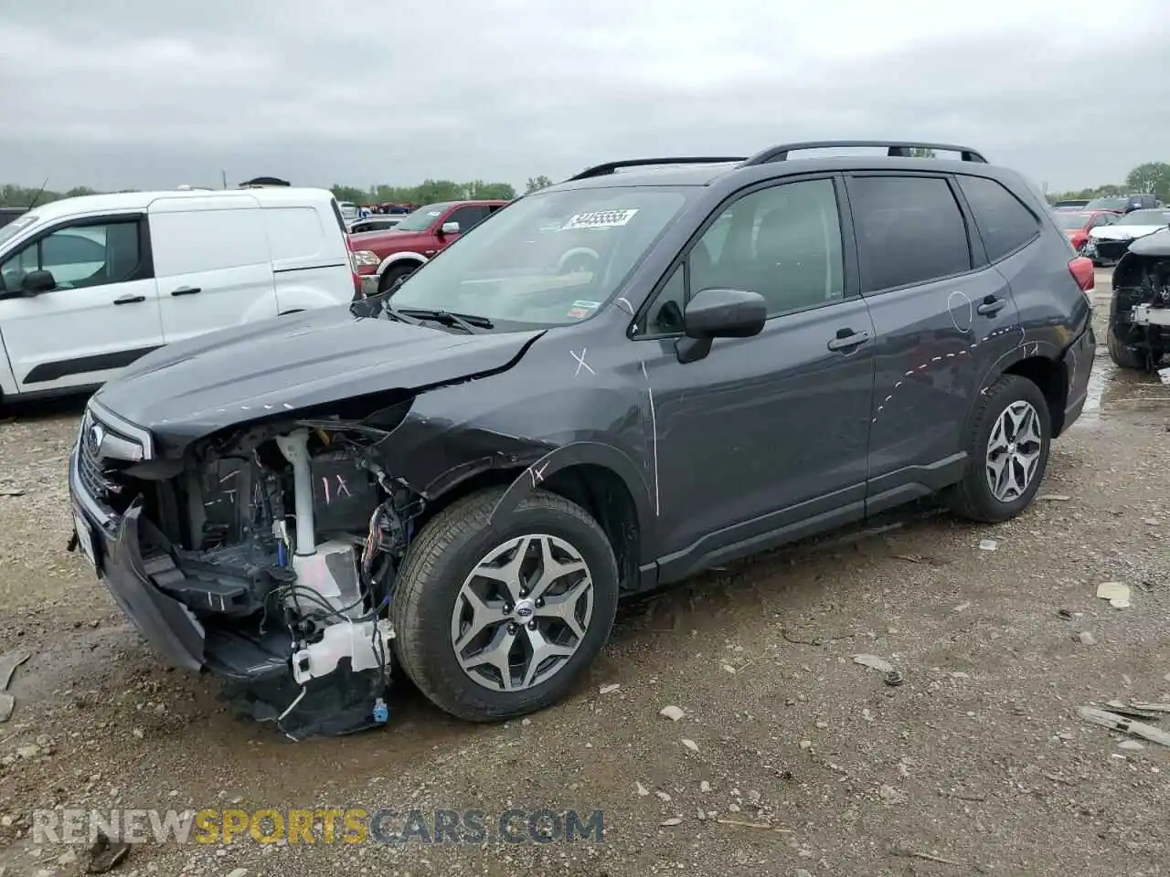 1 Photograph of a damaged car JF2SKAFC8MH585395 SUBARU FORESTER 2021