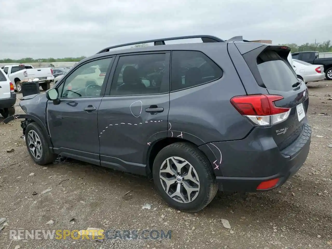 2 Photograph of a damaged car JF2SKAFC8MH585395 SUBARU FORESTER 2021
