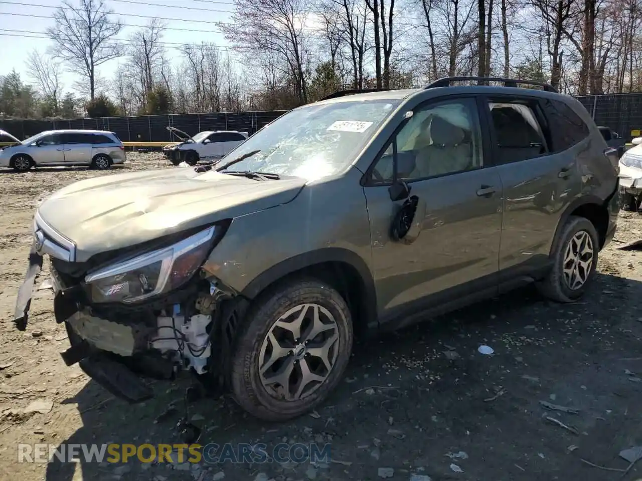 1 Photograph of a damaged car JF2SKAJC2MH495845 SUBARU FORESTER 2021
