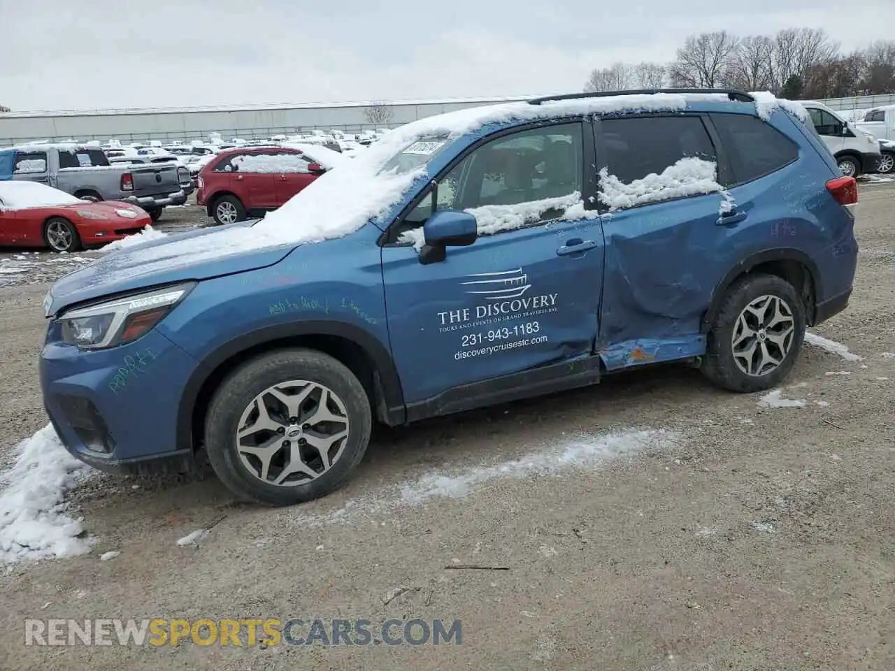 1 Photograph of a damaged car JF2SKAJC3MH436917 SUBARU FORESTER 2021