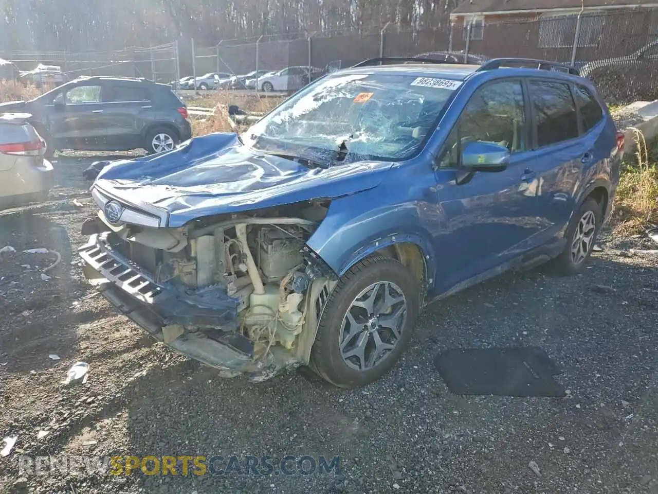 1 Photograph of a damaged car JF2SKAJCXMH490697 SUBARU FORESTER 2021
