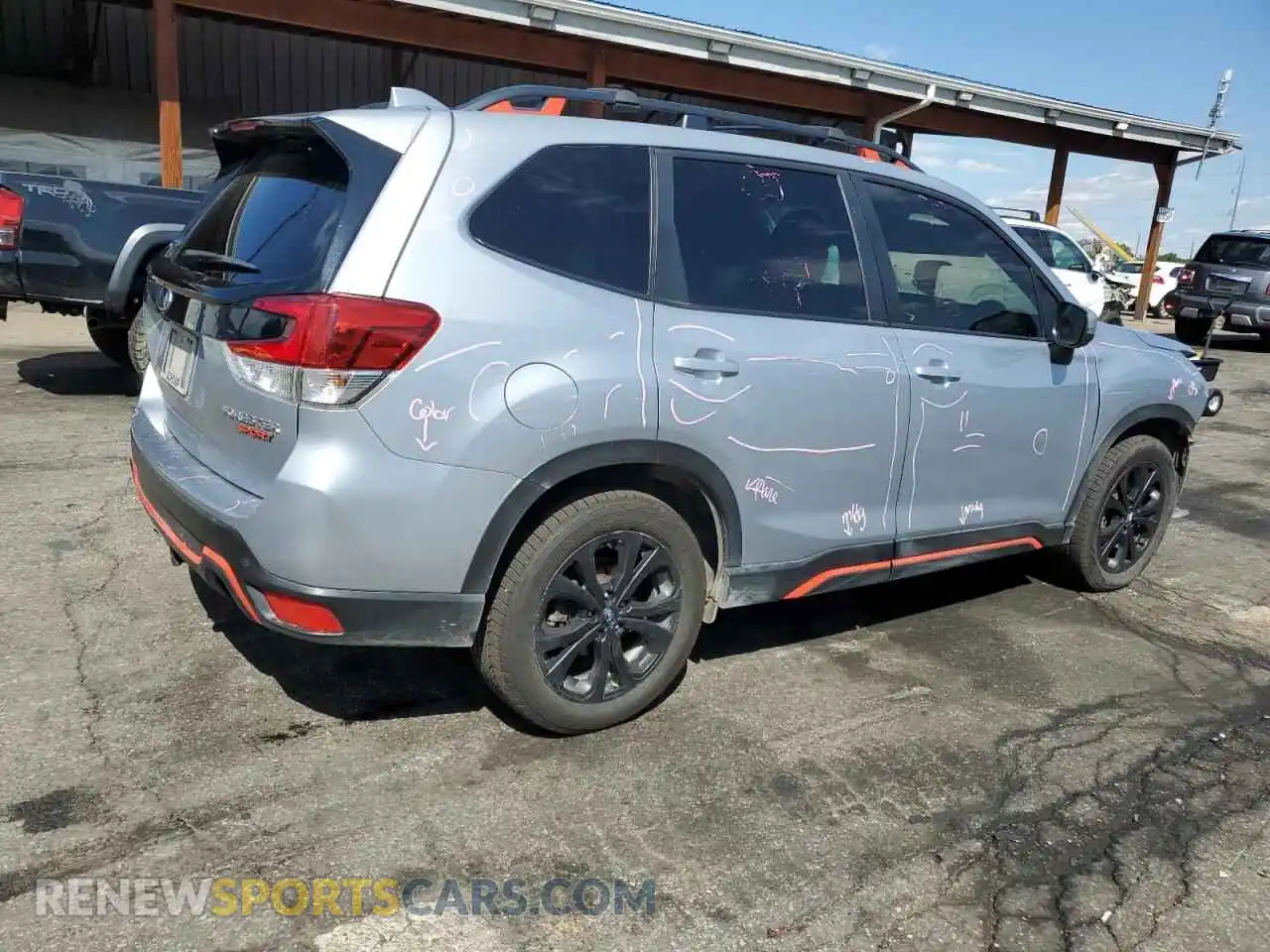 3 Photograph of a damaged car JF2SKARC1MH490219 SUBARU FORESTER 2021