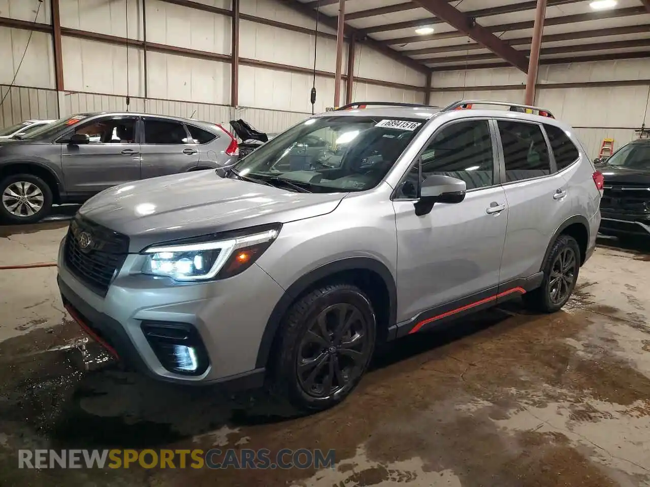 1 Photograph of a damaged car JF2SKARC2MH458315 SUBARU FORESTER 2021