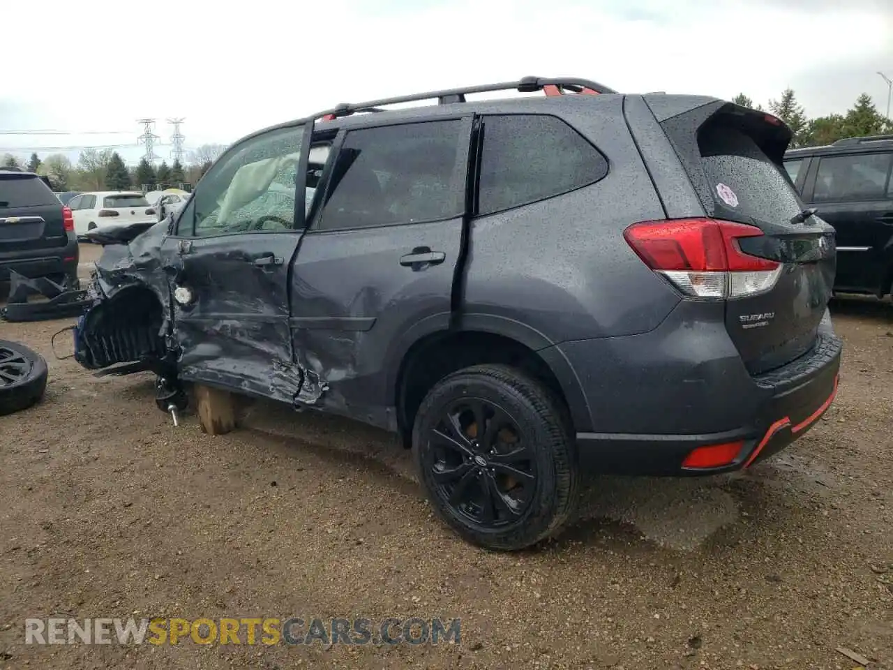 2 fotografías del automóvil dañado JF2SKARC2MH590815 SUBARU FORESTER 2021