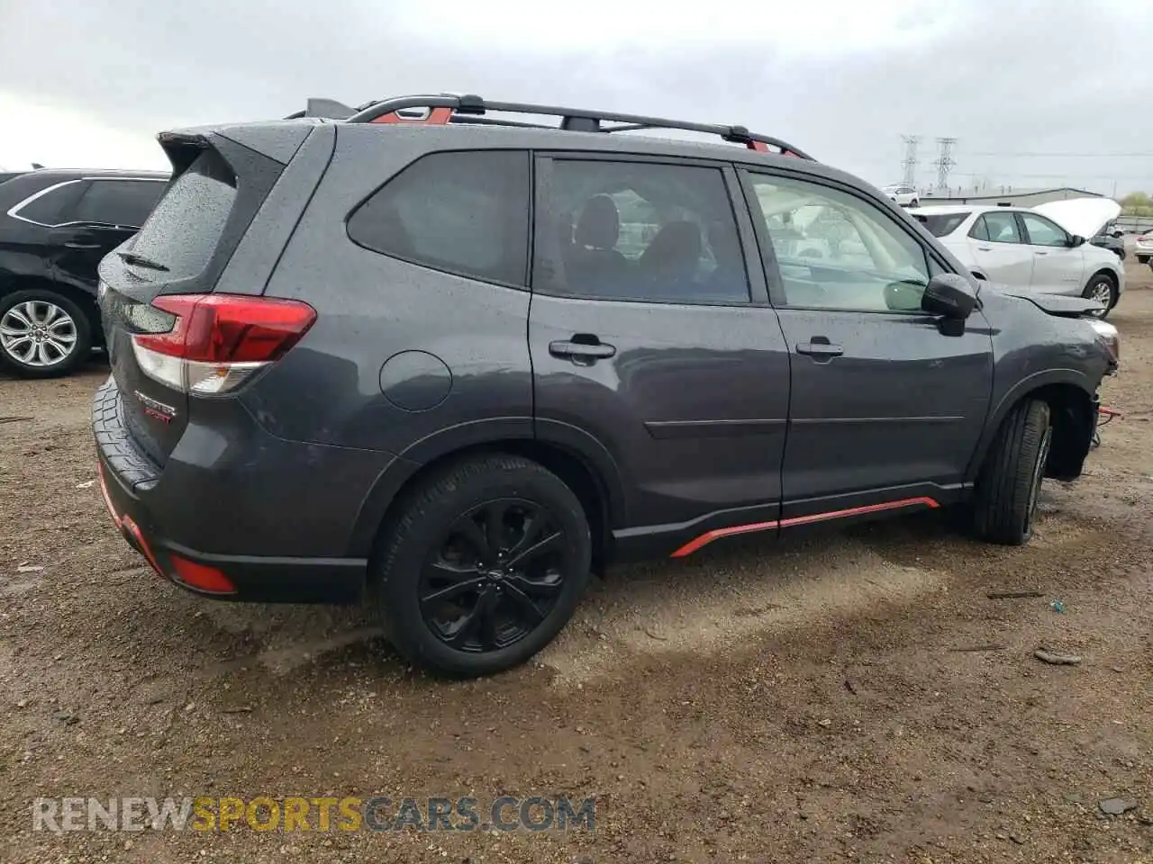 3 fotografías del automóvil dañado JF2SKARC2MH590815 SUBARU FORESTER 2021