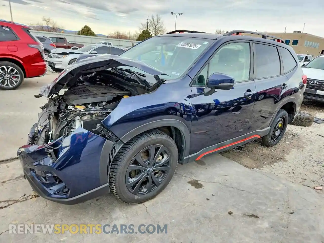1 Photograph of a damaged car JF2SKARC5MH471236 SUBARU FORESTER 2021