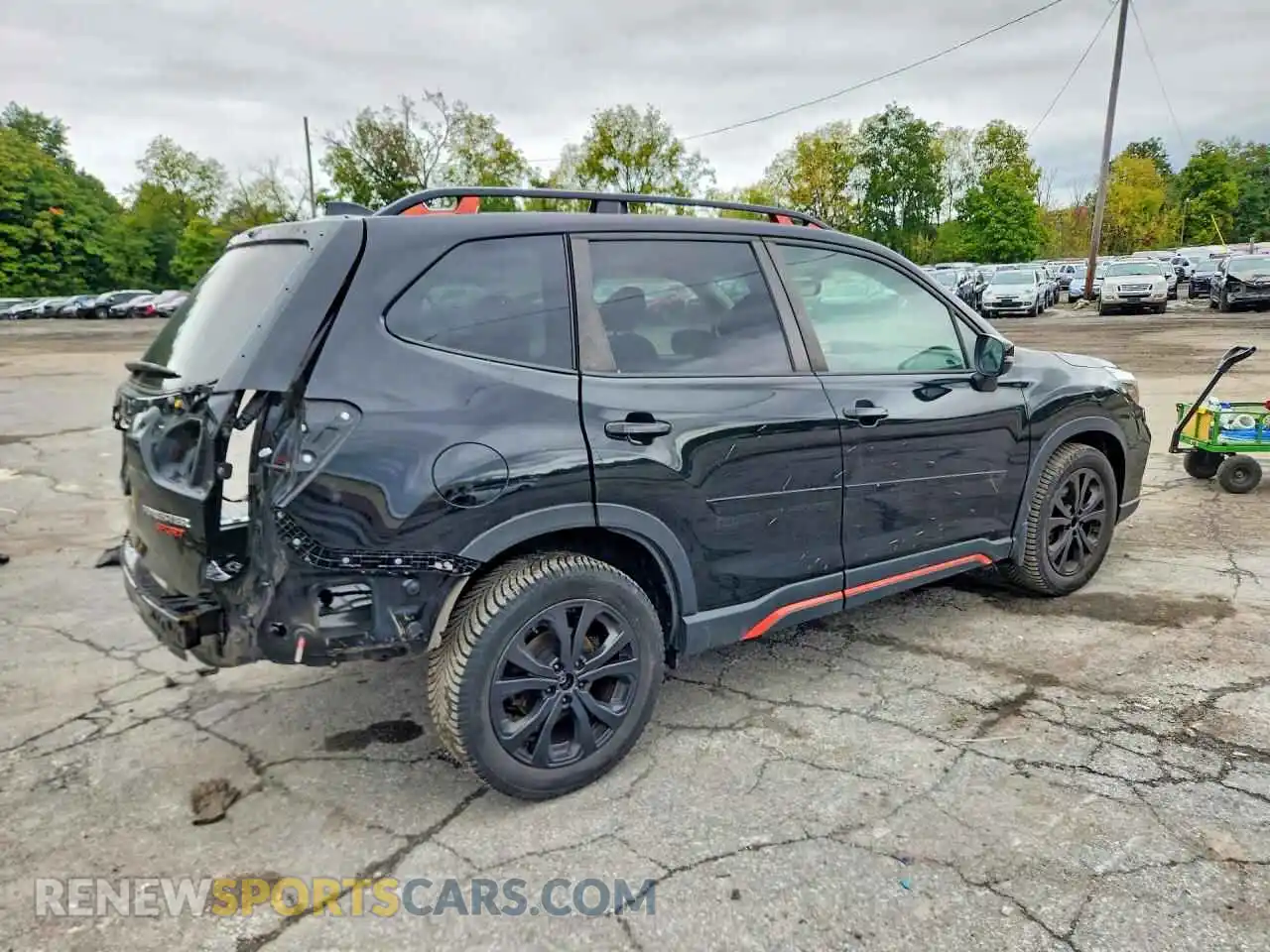 3 fotografías del automóvil dañado JF2SKARC5MH506373 SUBARU FORESTER 2021