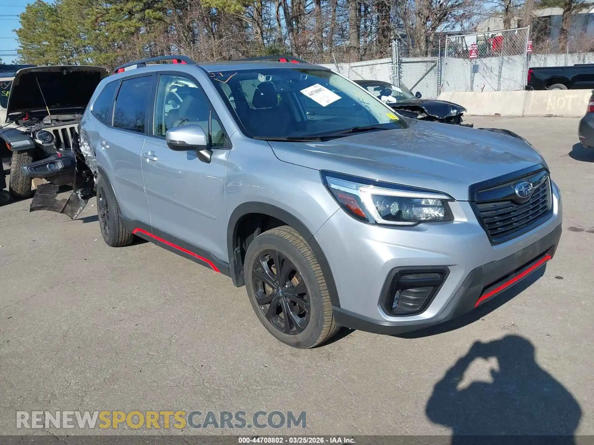 1 Photograph of a damaged car JF2SKARC6MH585617 SUBARU FORESTER 2021