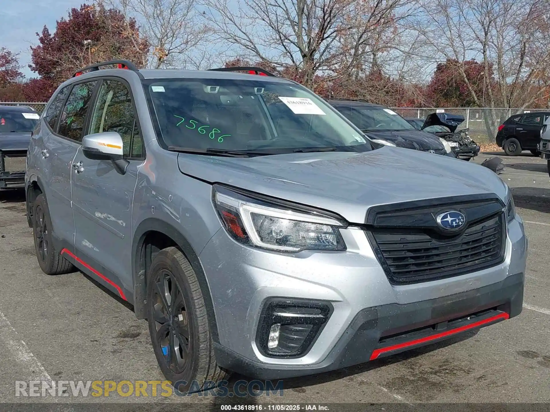 1 Photograph of a damaged car JF2SKARC8MH413511 SUBARU FORESTER 2021
