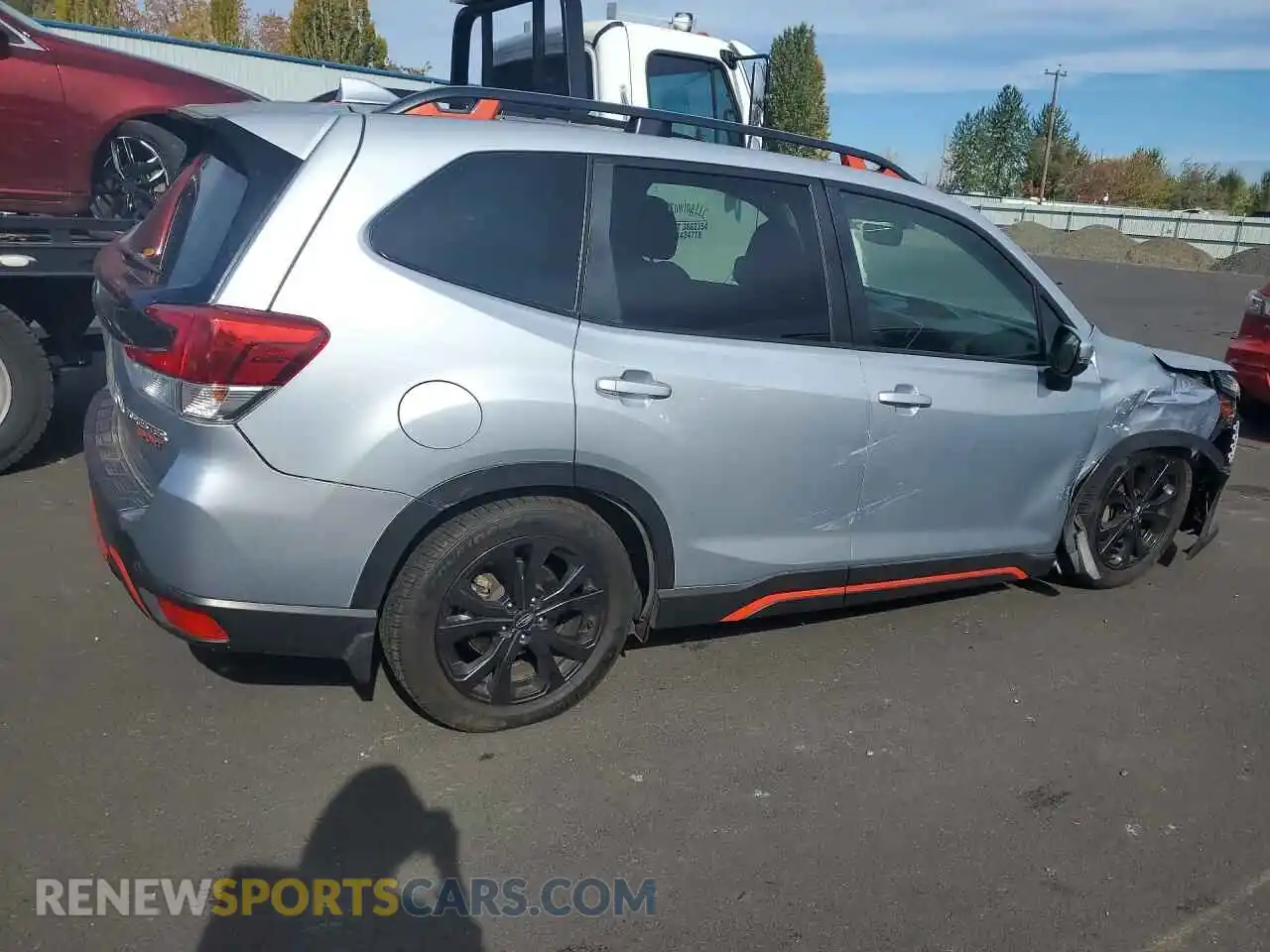 3 Фотография поврежденного автомобиля JF2SKARC8MH591046 SUBARU FORESTER 2021