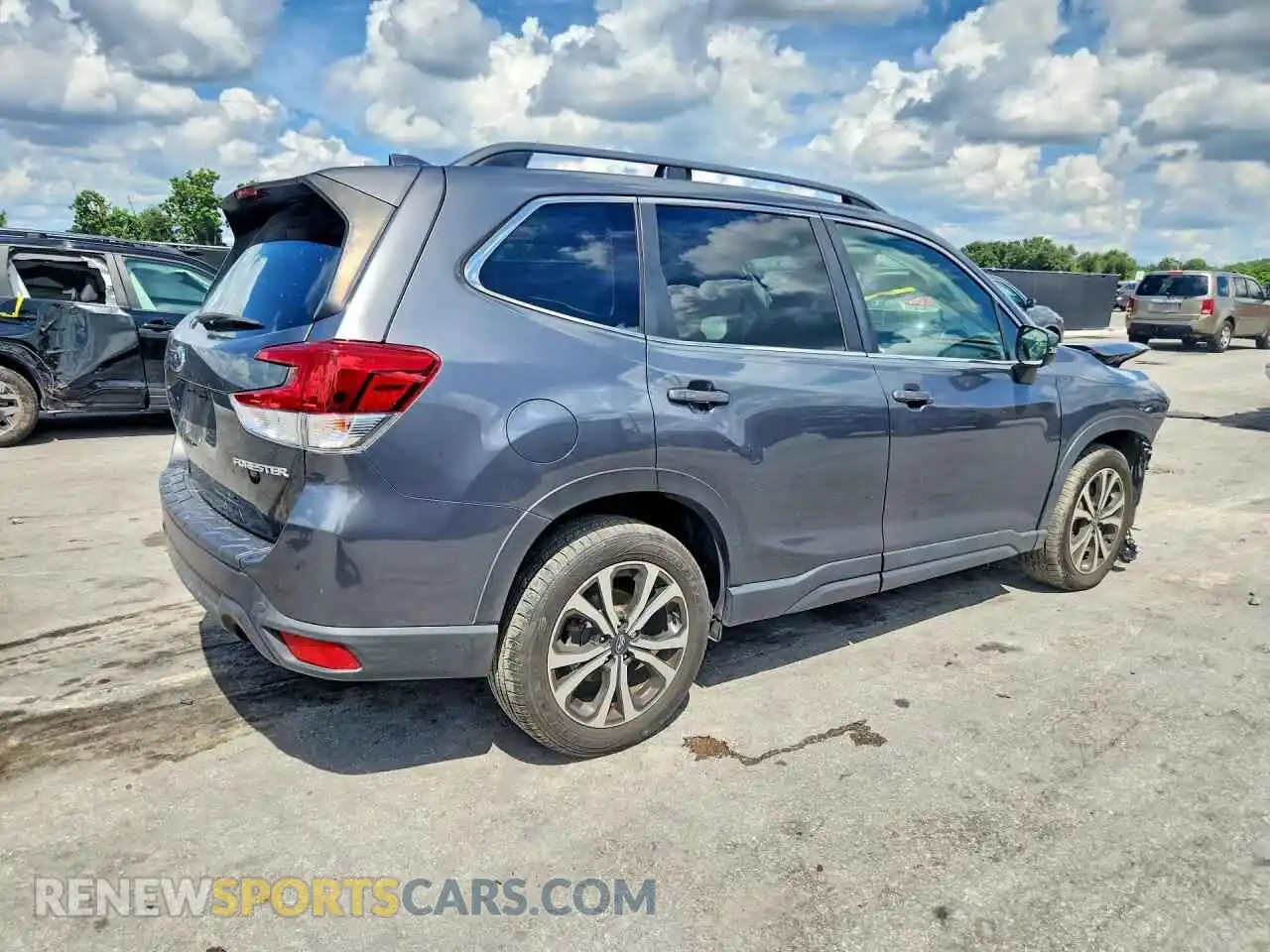 3 fotografías del automóvil dañado JF2SKAUC3MH468231 SUBARU FORESTER 2021
