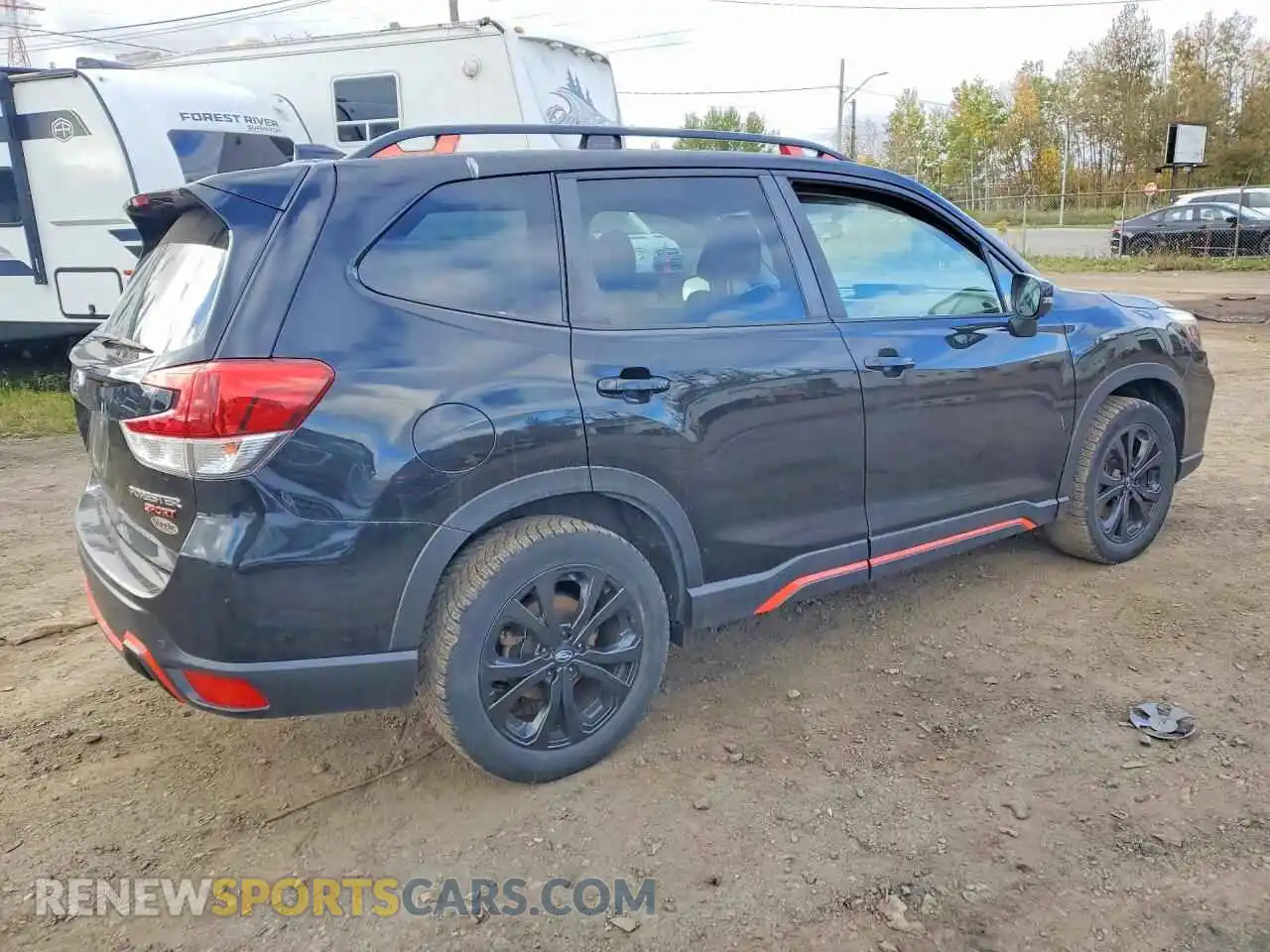 3 fotografías del automóvil dañado JF2SKEMC3MH523378 SUBARU FORESTER 2021