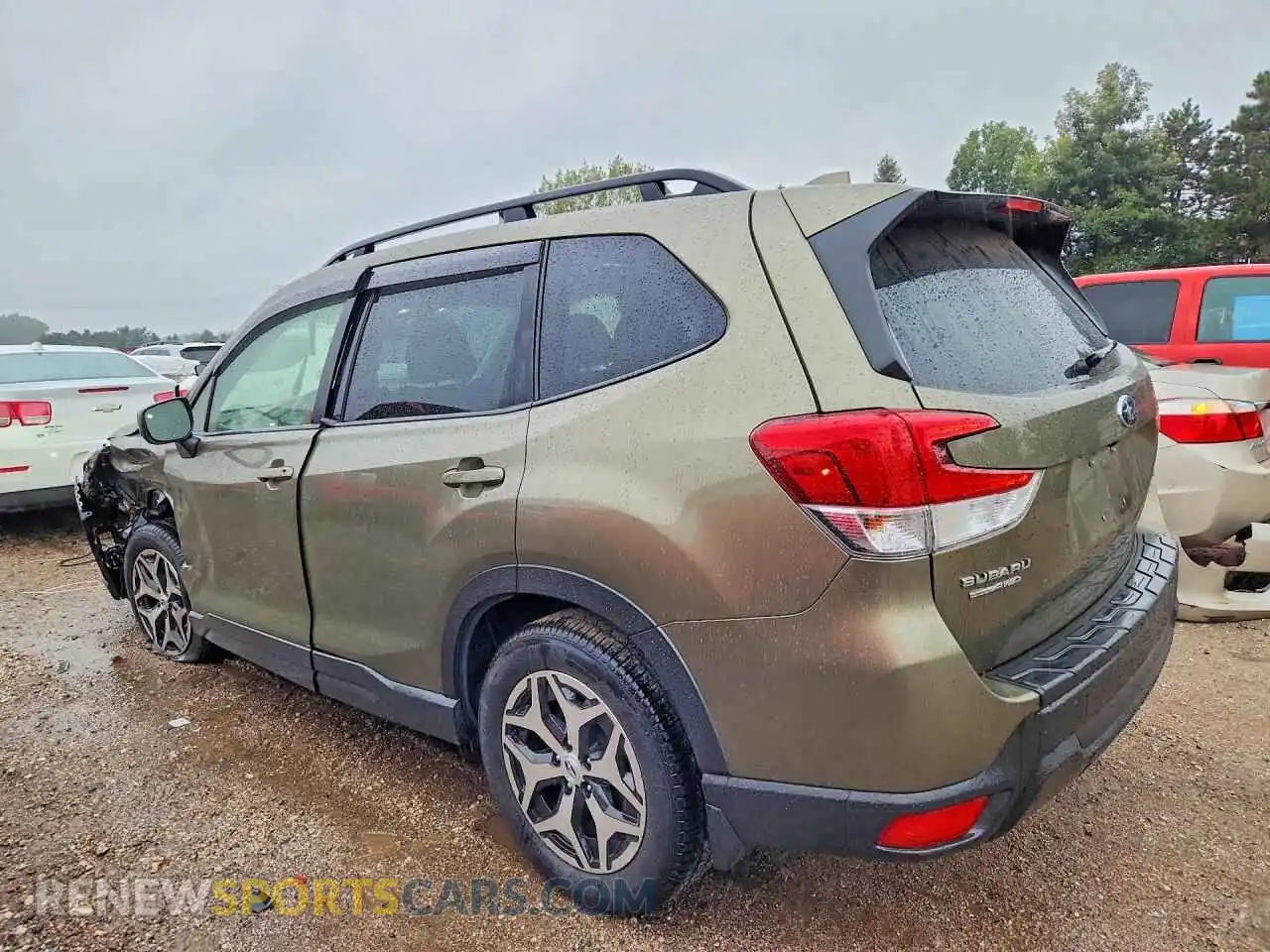 2 fotografías del automóvil dañado JF2SKAEC8NH482190 SUBARU FORESTER 2022