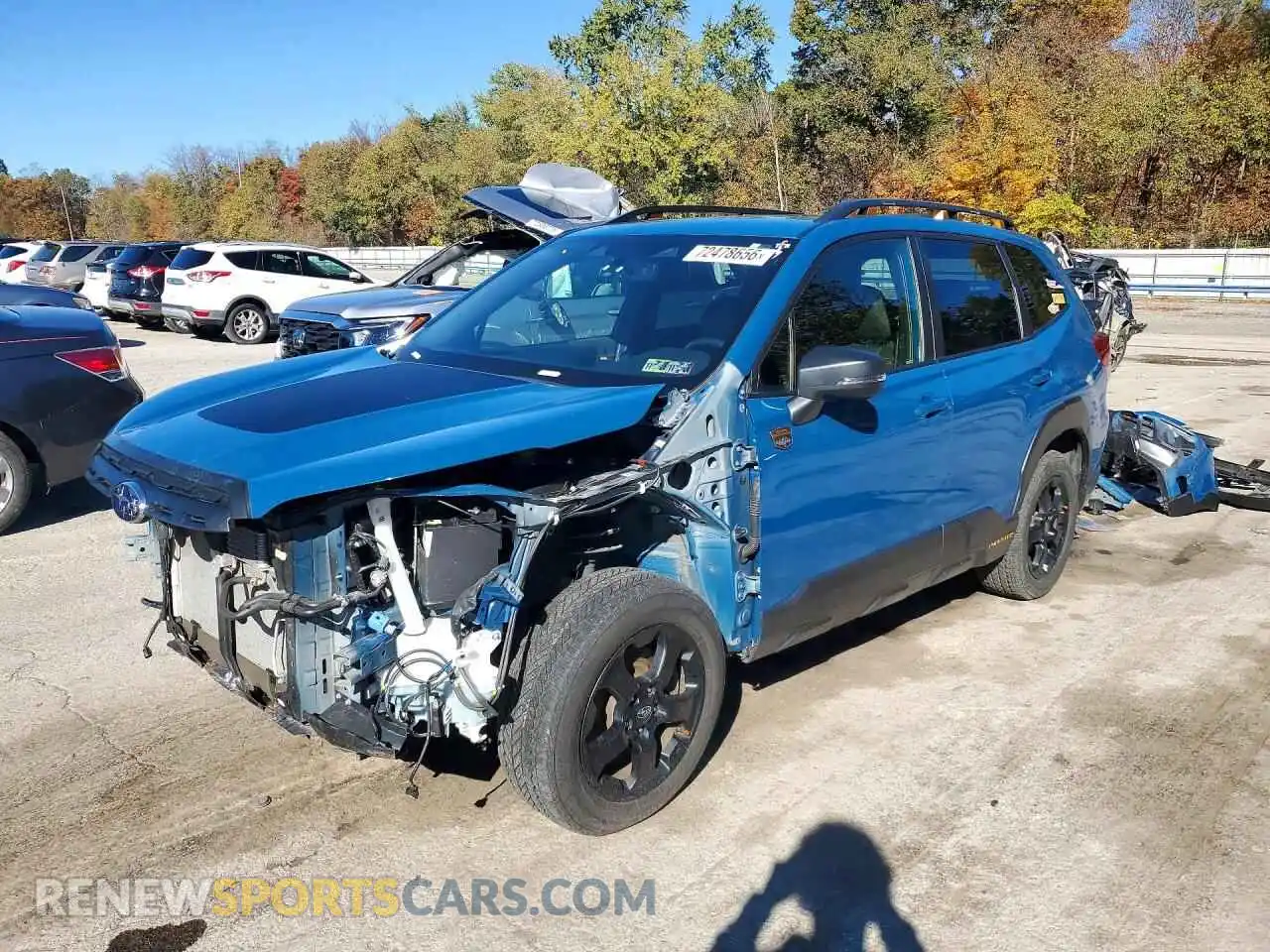 1 fotografías del automóvil dañado JF2SKAMC7NH426761 SUBARU FORESTER 2022